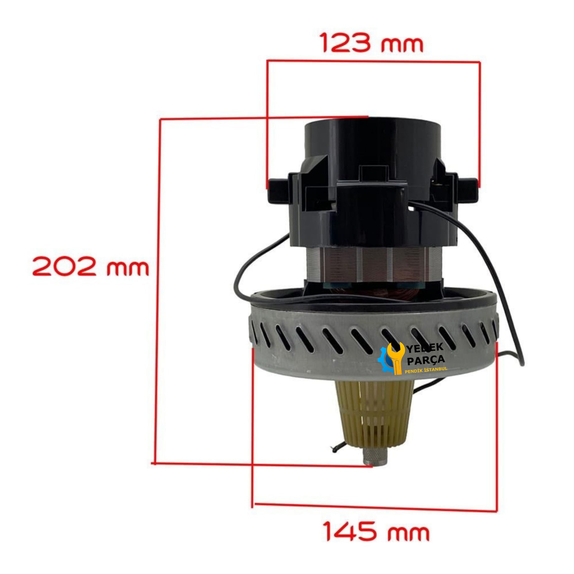 Elektrikli Süpürge Motoru 1500W Seperatörlü, İhlas Marka Süpürge Bazı Modelleri İçin, Ölçülere Dikkat