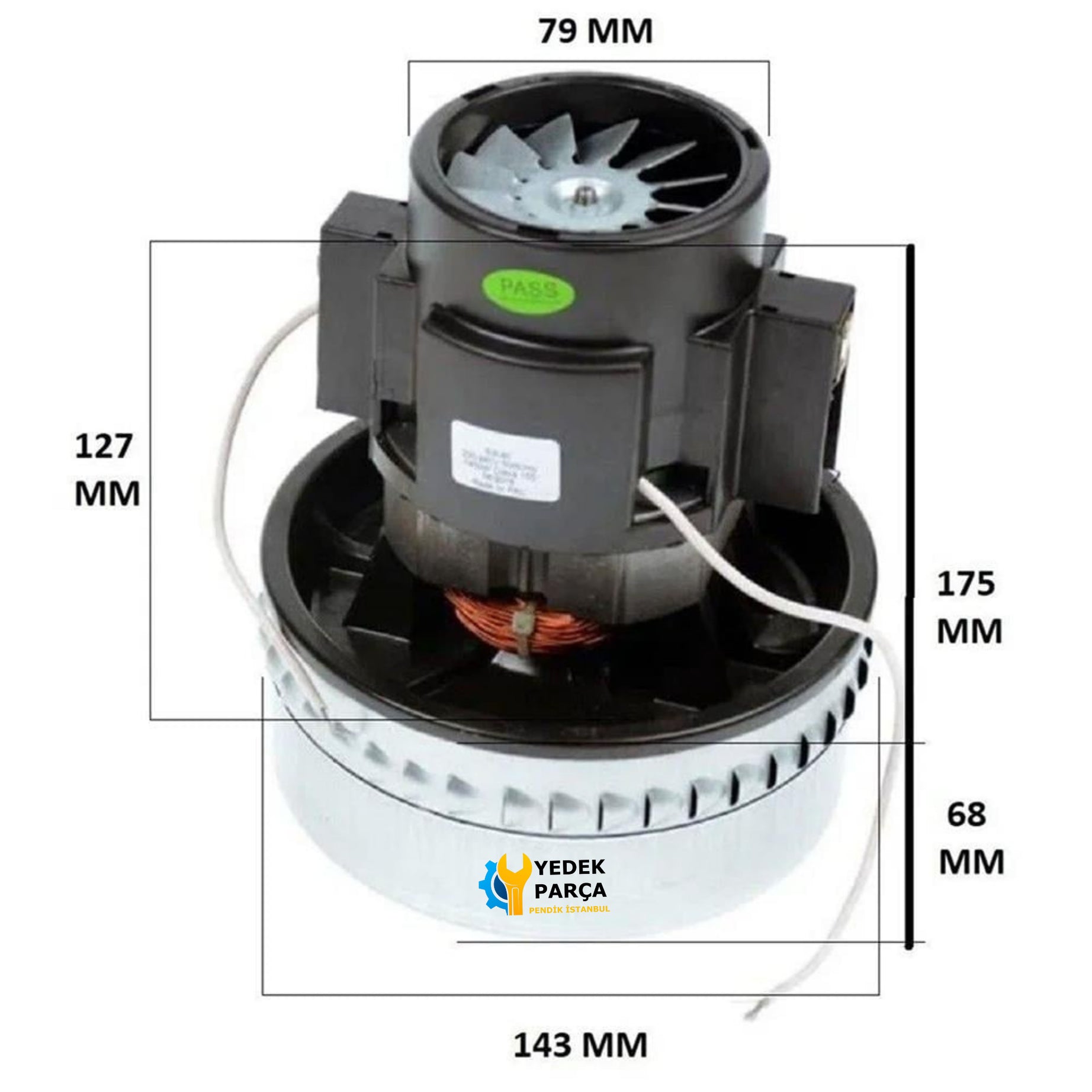Rowenta Uyumlu RU 130 Süpürge Motoru 1400W HT120