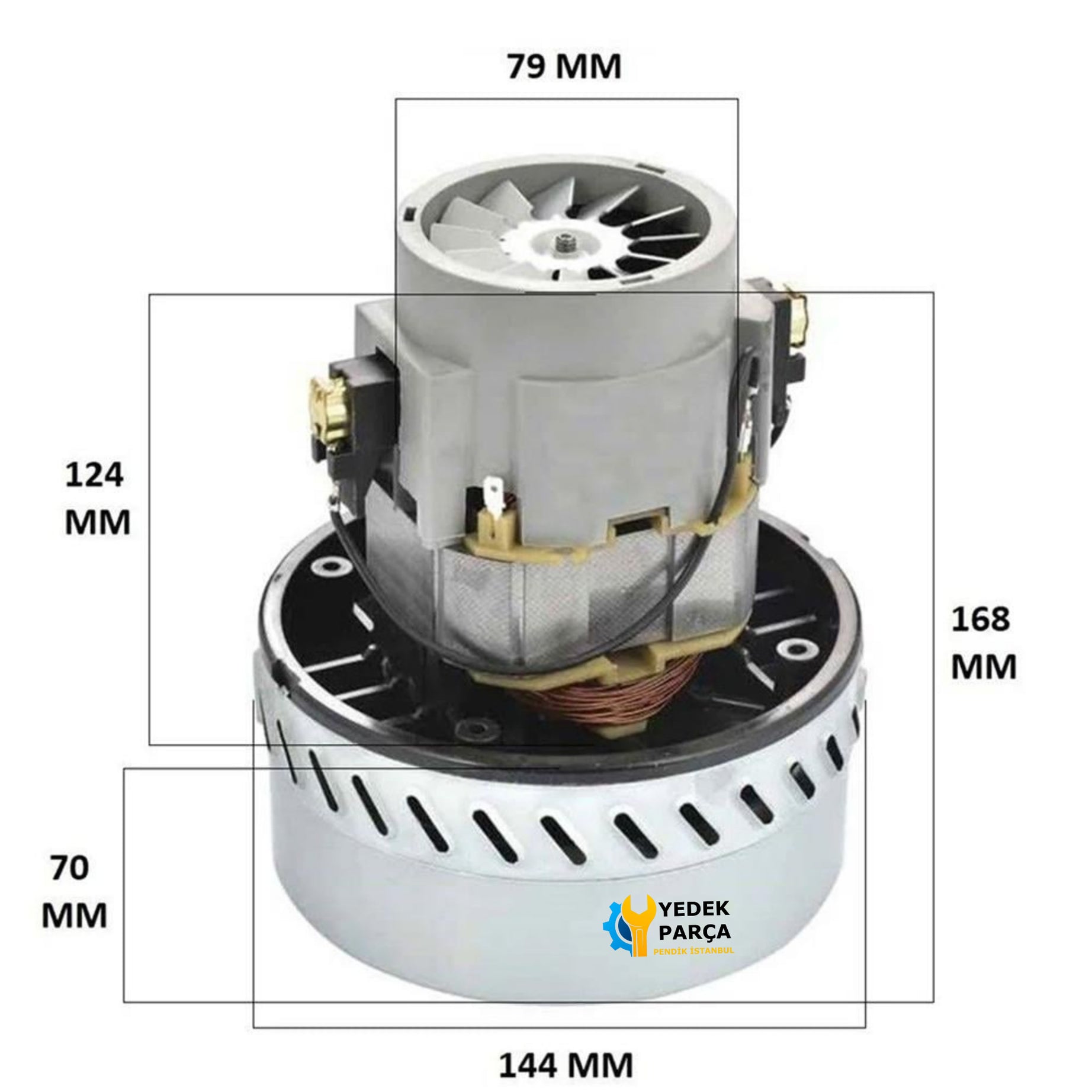 Fakir Uyumlu Deluxe 9800s Süpürge Motoru 1200W Bakır Sargılı