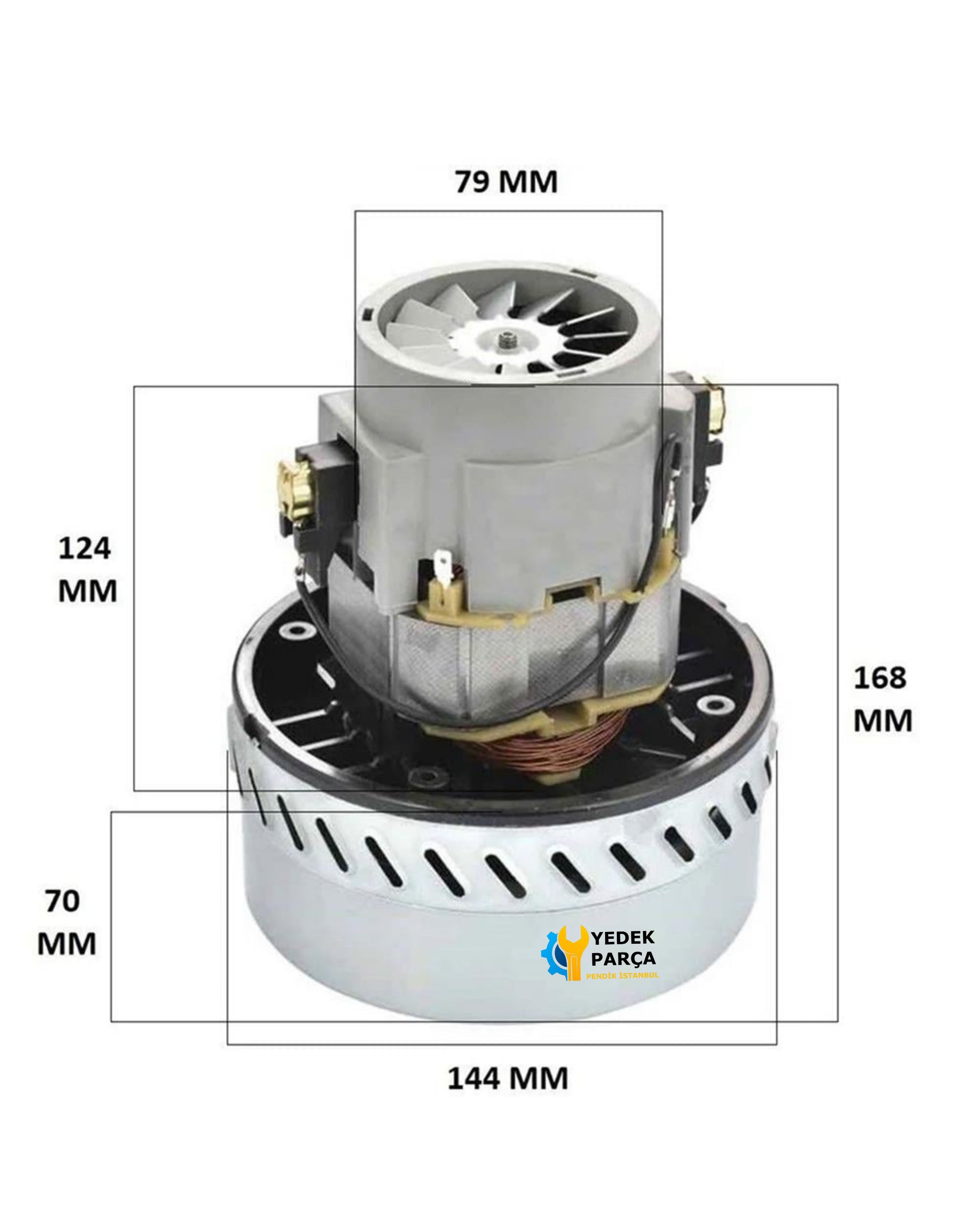Aygaz Uyumlu AS 2574 Süpürge Motoru 1200W Bakır Sargılı