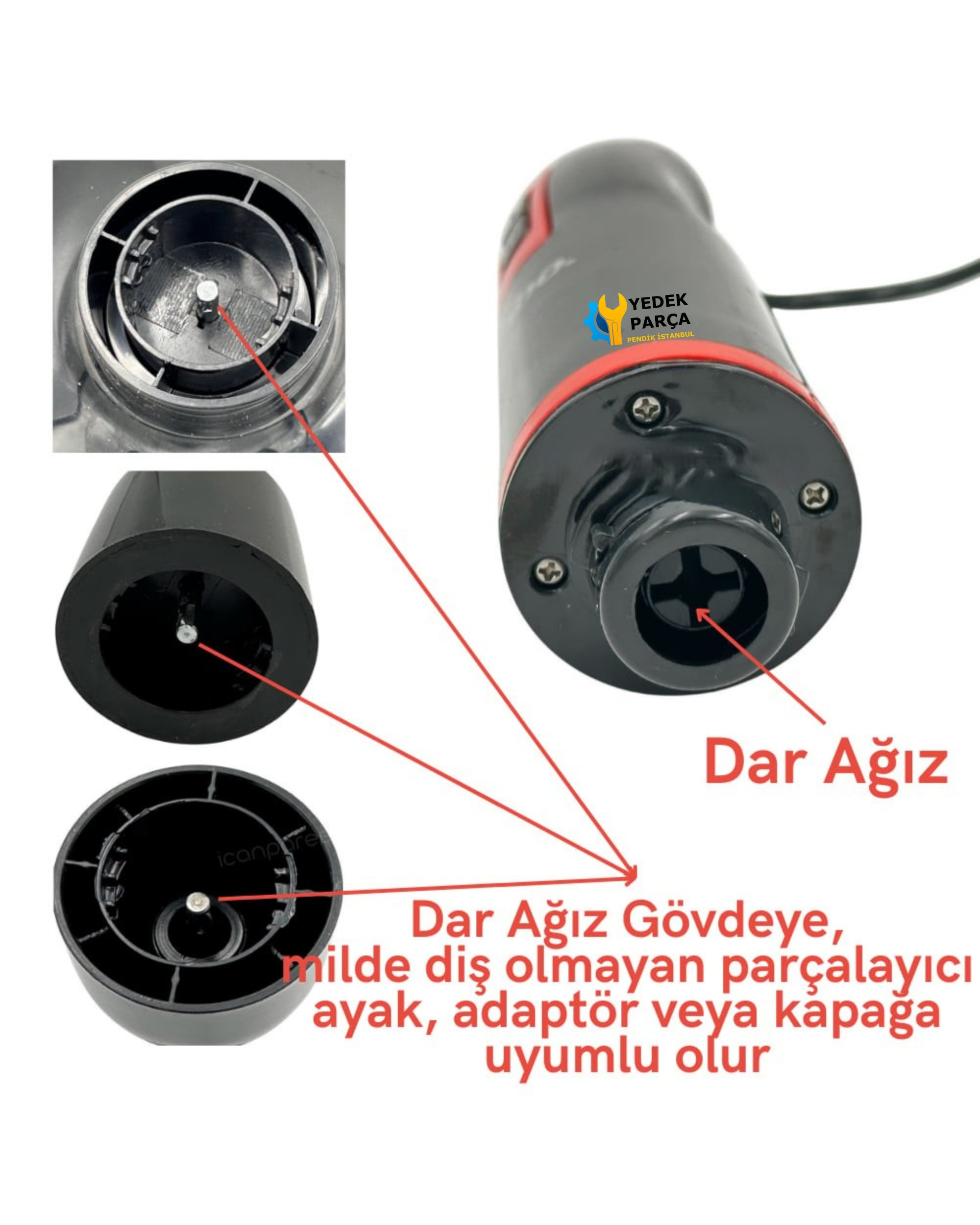 Sinbo Uyumlu SHB-3178 Blender Gövdesi Siyah
