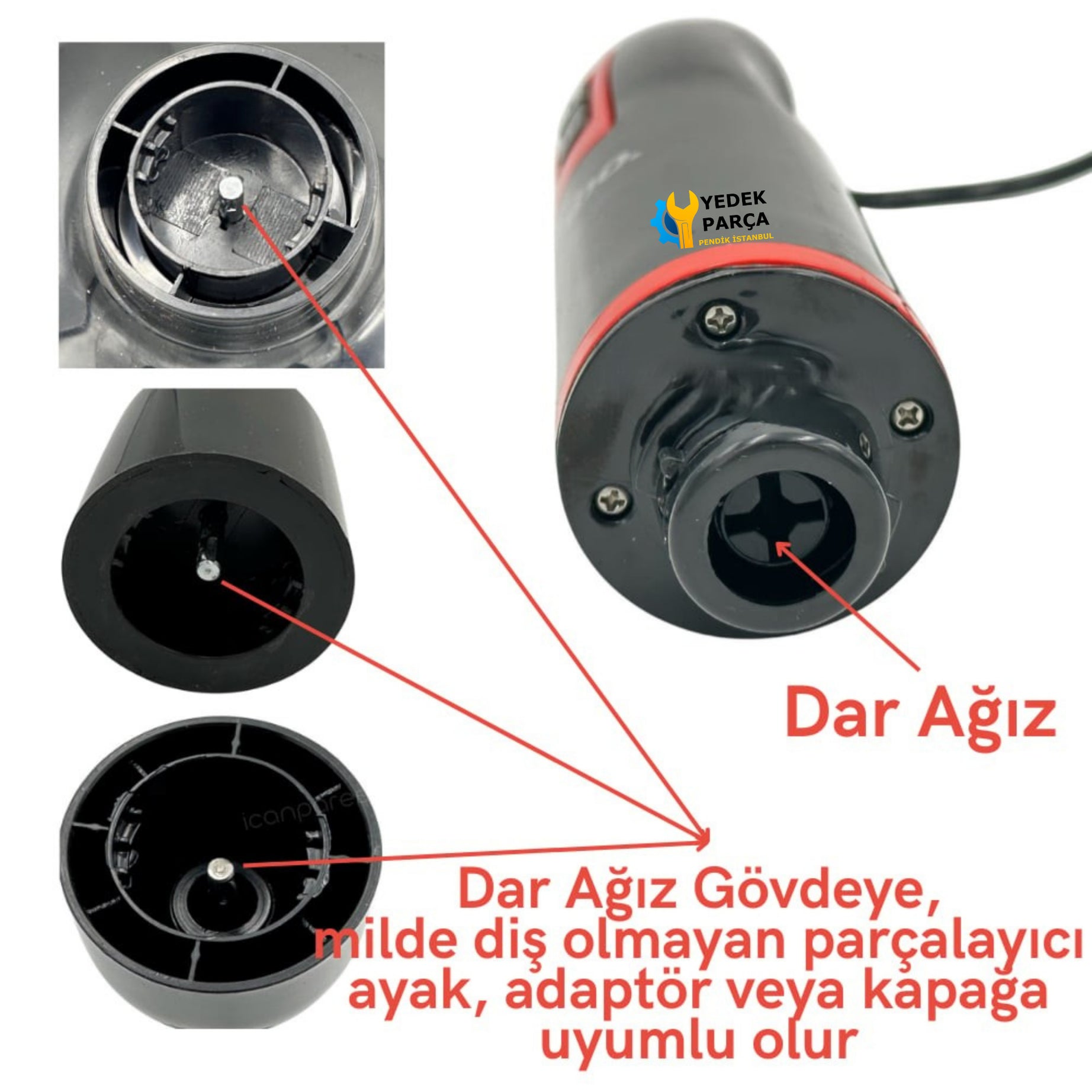 Sinbo Uyumlu SHB-3186 Blender Gövdesi Siyah