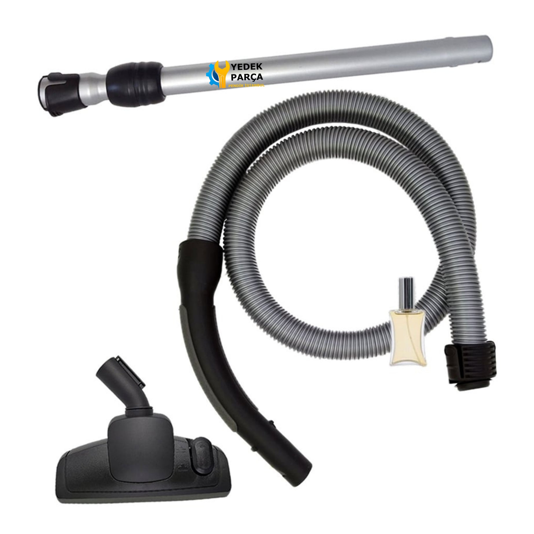 Bosch Uyumlu BSN1700SG Elektrikli Süpürge Hortumu Emici Başlık Teleskopik Boru Hediyeli