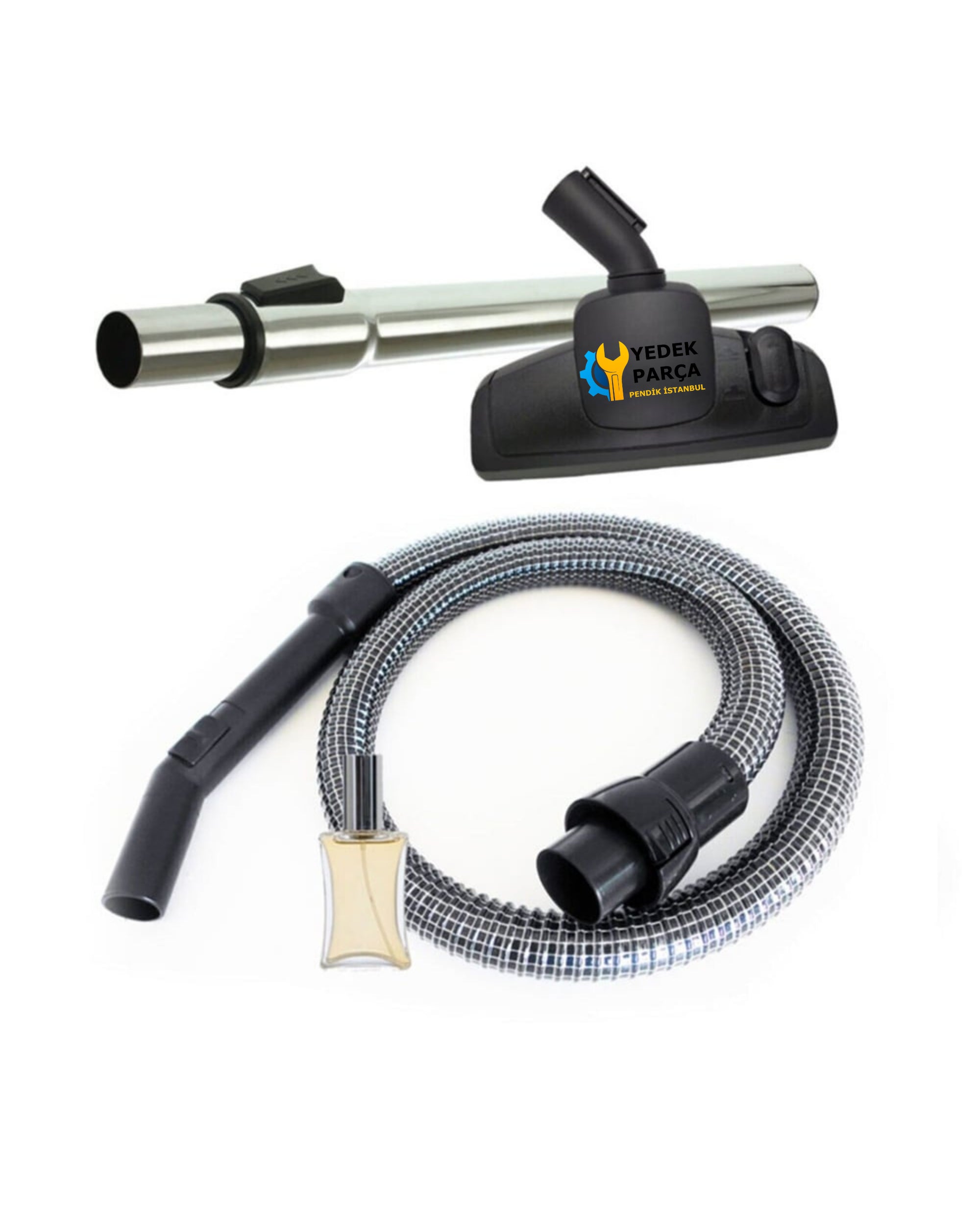 Electrolux Uyumlu EPF61RRT Power Force Elektrikli Süpürge Çelik Telli Hortumu Emici Yer Başlığı Teleskopik Boru Hediyeli