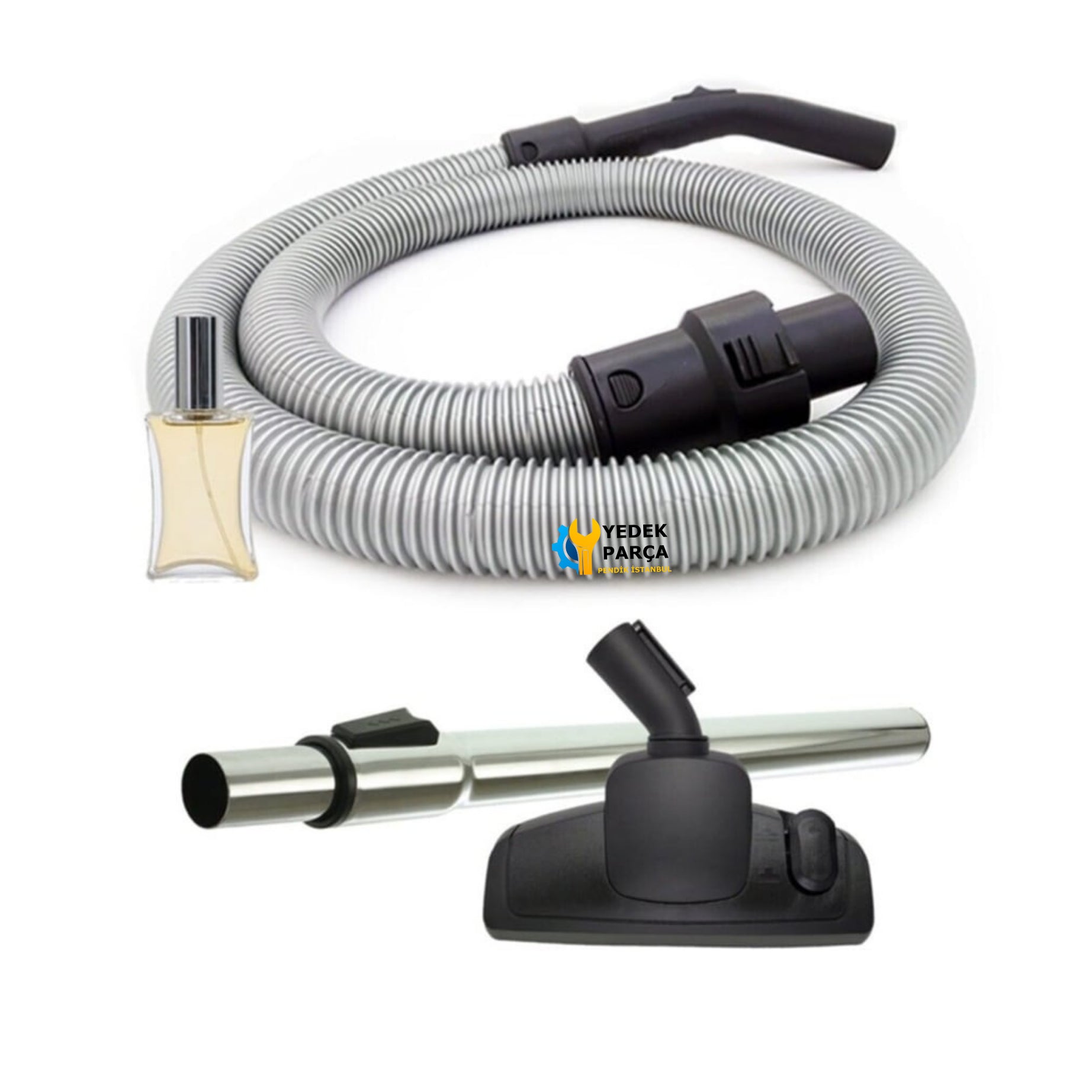 Homend Uyumlu Powerpull 1207 Elektrikli Süpürge Hortumu Emici Yer Başlığı Plastik Boru Hediyeli