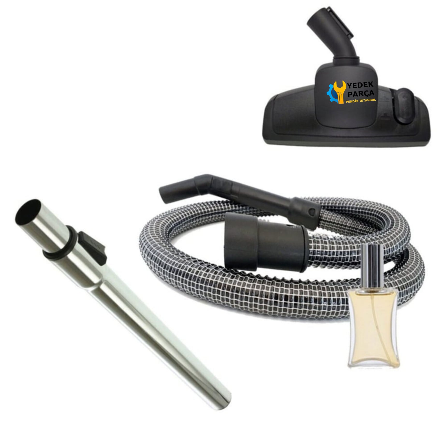 Hoover Uyumlu VM 10 PT 200 Mega Clean Elektrikli Süpürge Çelik Telli Hortumu Emici Başlık Teleskopik Boru Hediyeli