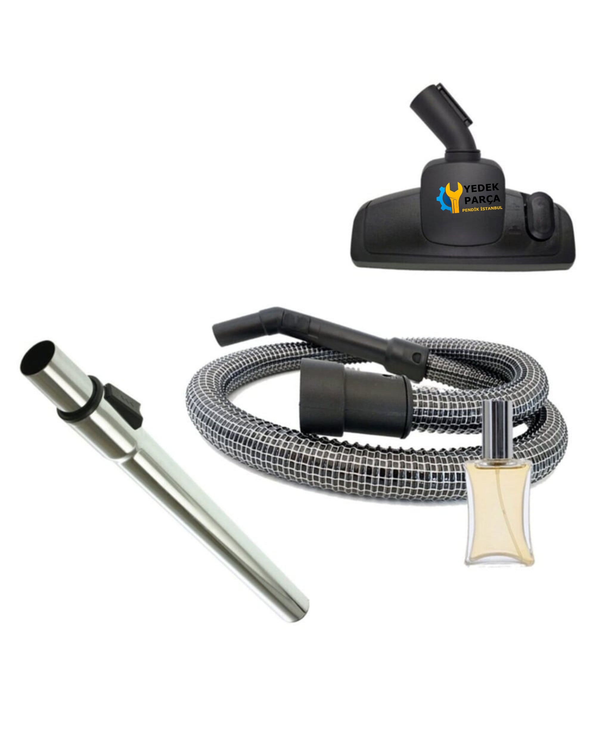 Hoover Uyumlu VM 10 PT 200 Mega Clean Elektrikli Süpürge Çelik Telli Hortumu Emici Başlık Teleskopik Boru Hediyeli