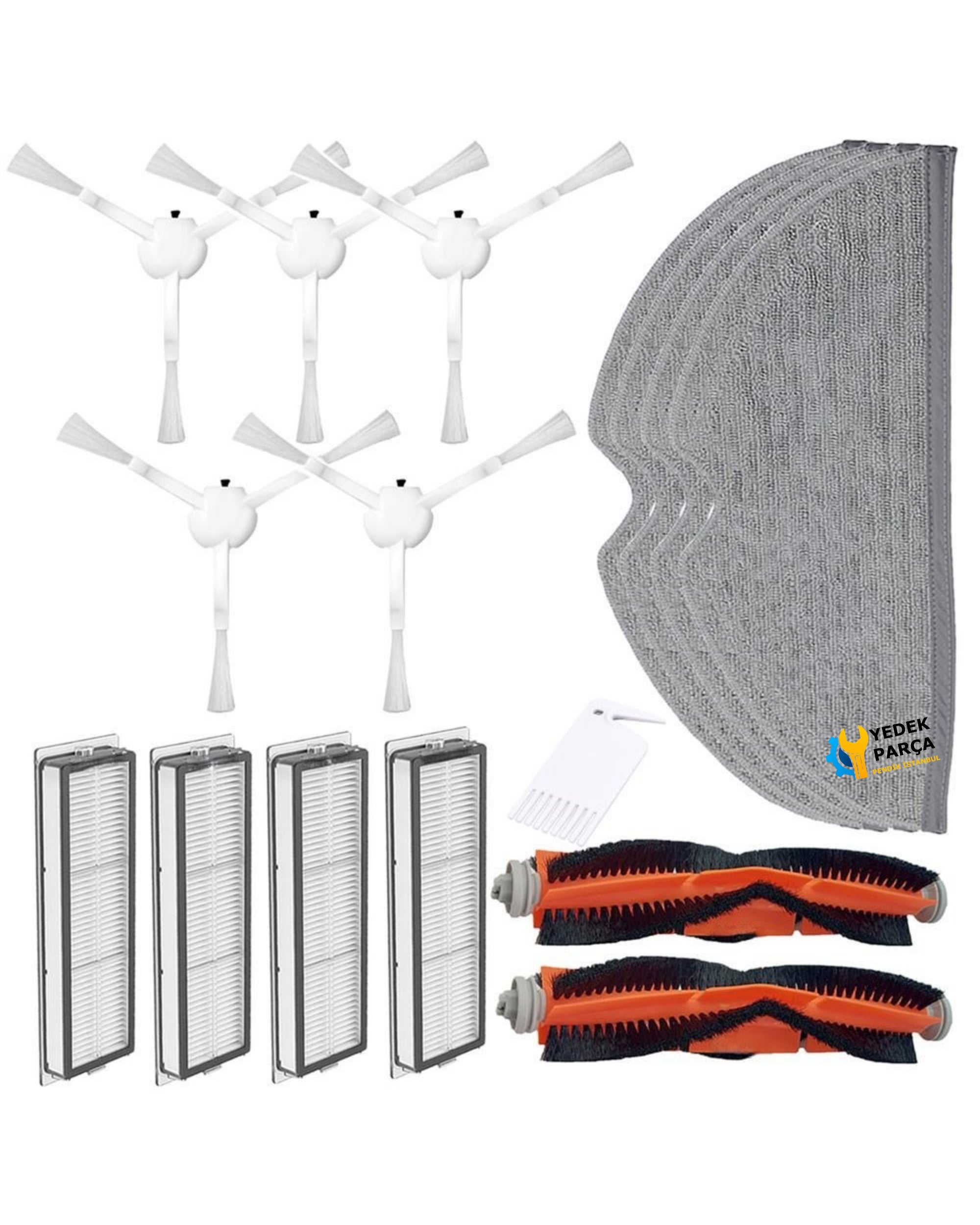 Xiaomi Uyumlu Mijia1C Robot Süpürge Aksesuar ve Bakım Seti Taraklı