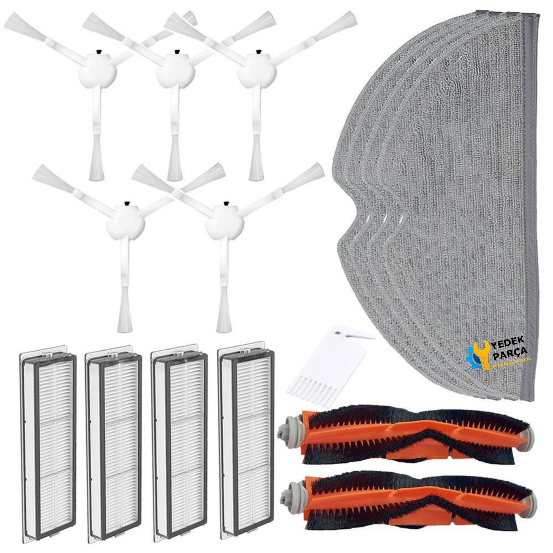 Xiaomi Uyumlu Mijia 2C Robot Süpürge Aksesuar ve Bakım Seti Taraklı