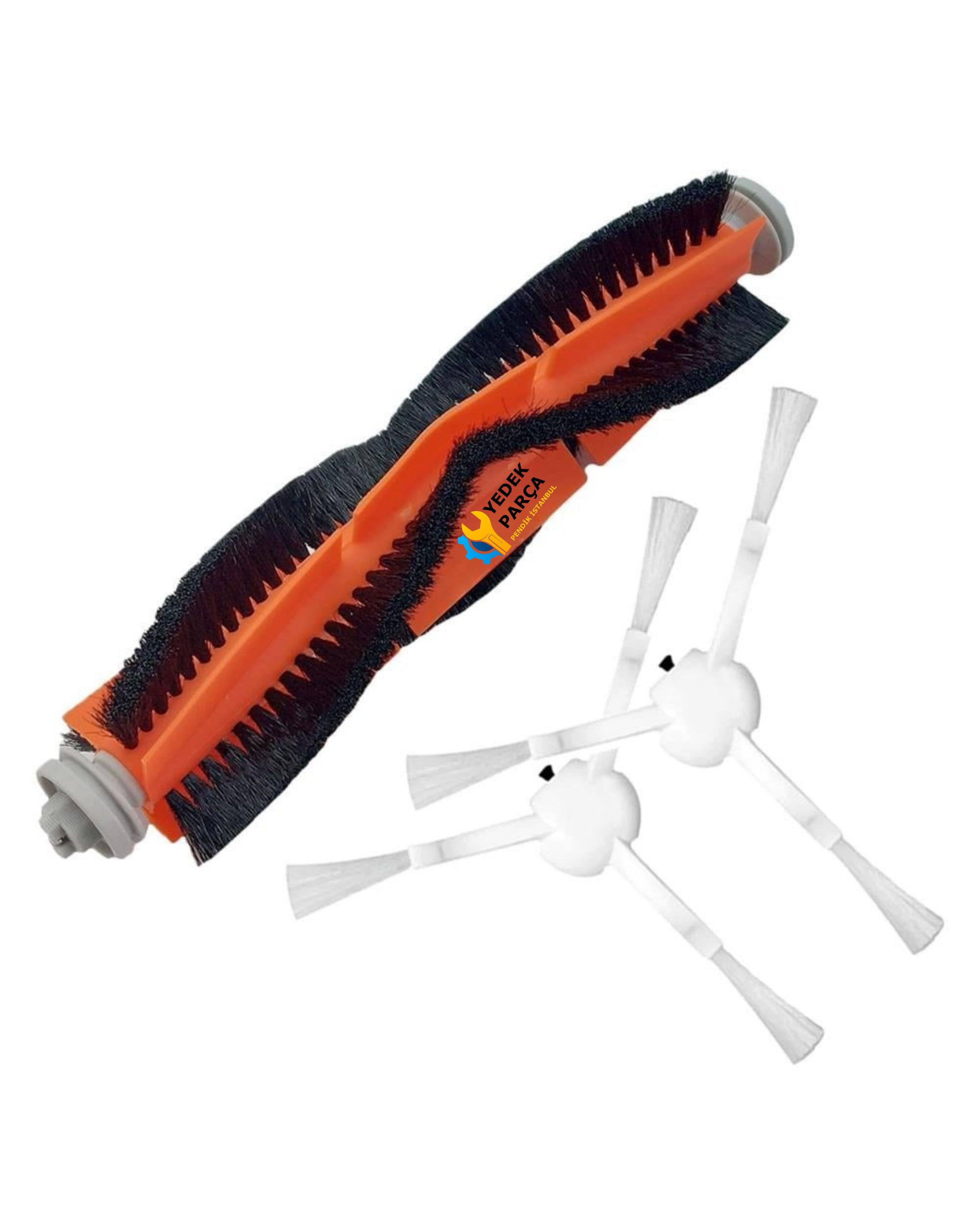 Xiaomi Uyumlu Mijia1C Robot Süpürge Ana Rulo Fırça Yan Fırça 2 Adet