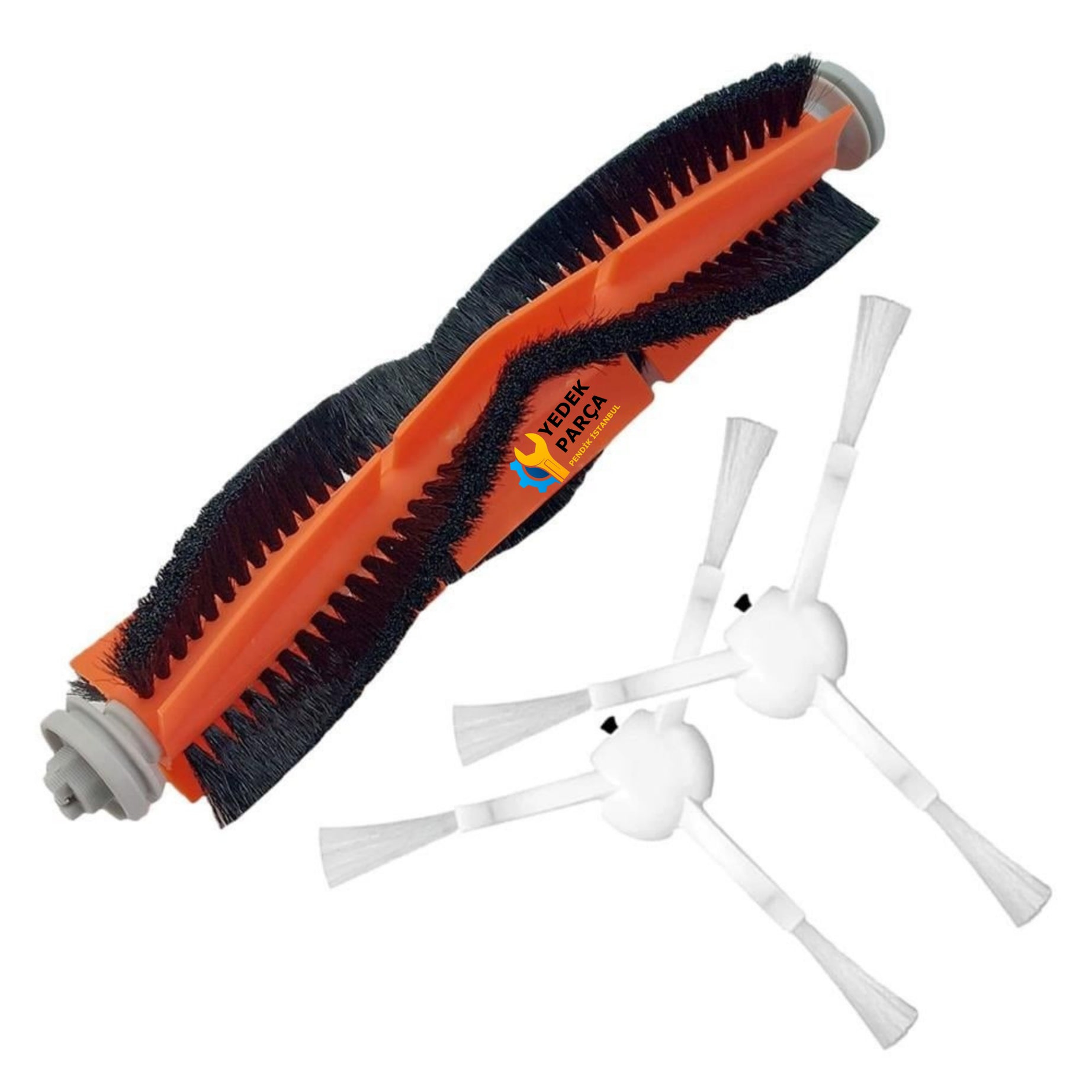 Xiaomi Uyumlu Mi Robot vakum 2 Pro + Robot Süpürge Ana Rulo Fırça Yan Fırça 2 Adet