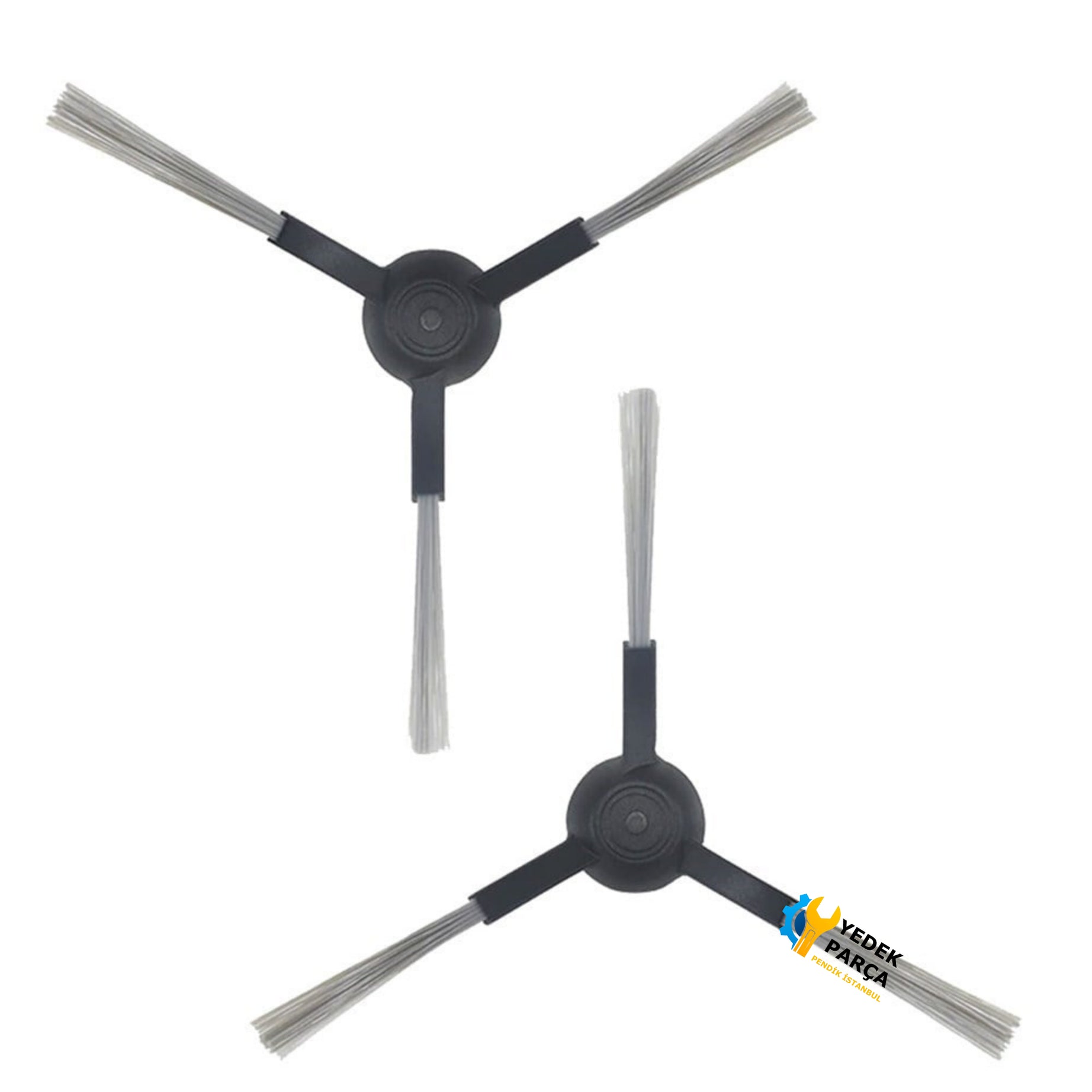 Viomi Uyumlu MijiaSTYJ02YM Viomi Uyumlu V2 Pro V3 SE Akıllı Robotik Süpürge Yan Fırça Siyah 2 Adet