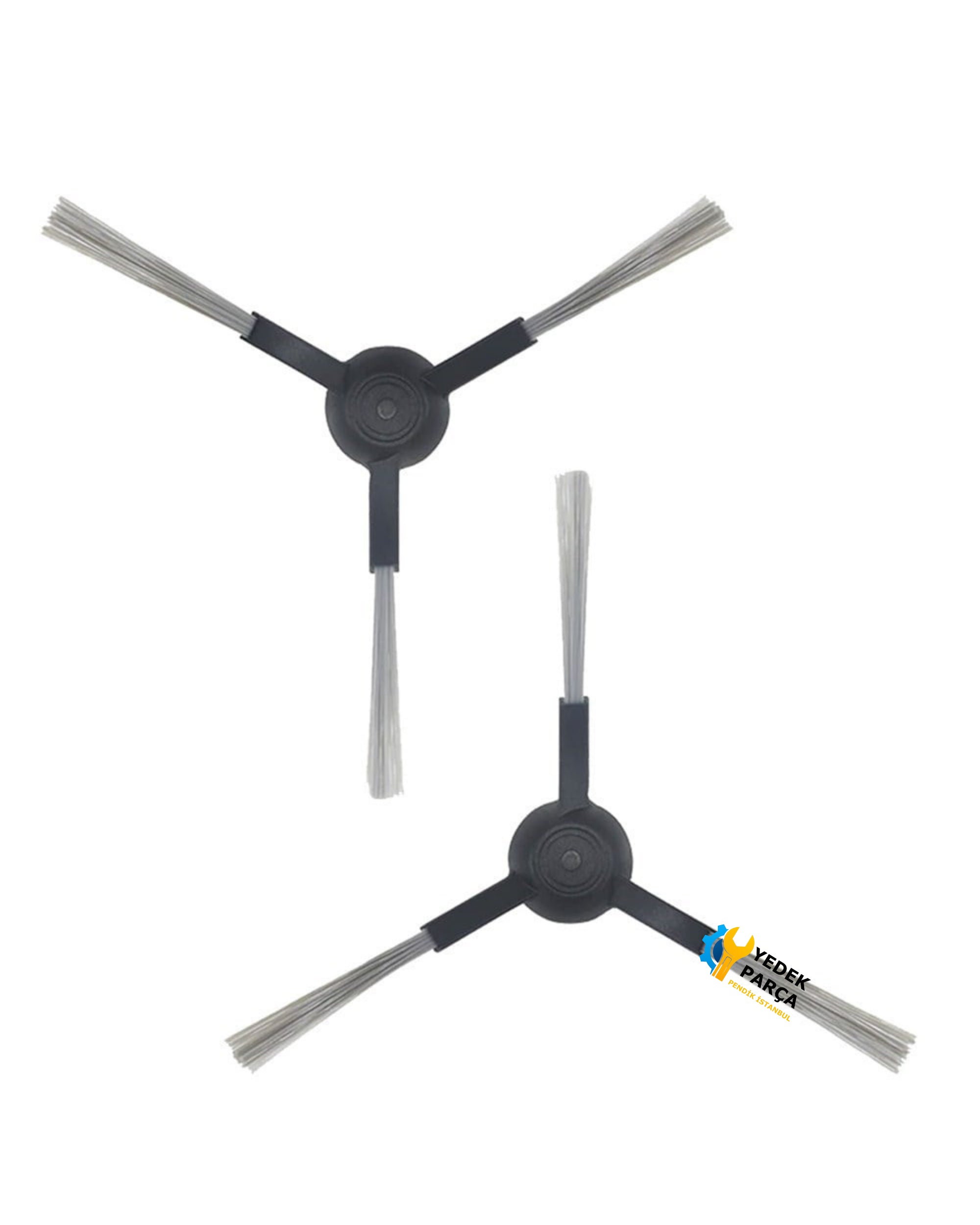 Viomi Uyumlu MijiaSTYJ02YM Viomi Uyumlu V2 Pro V3 SE Akıllı Robotik Süpürge Yan Fırça Siyah 2 Adet