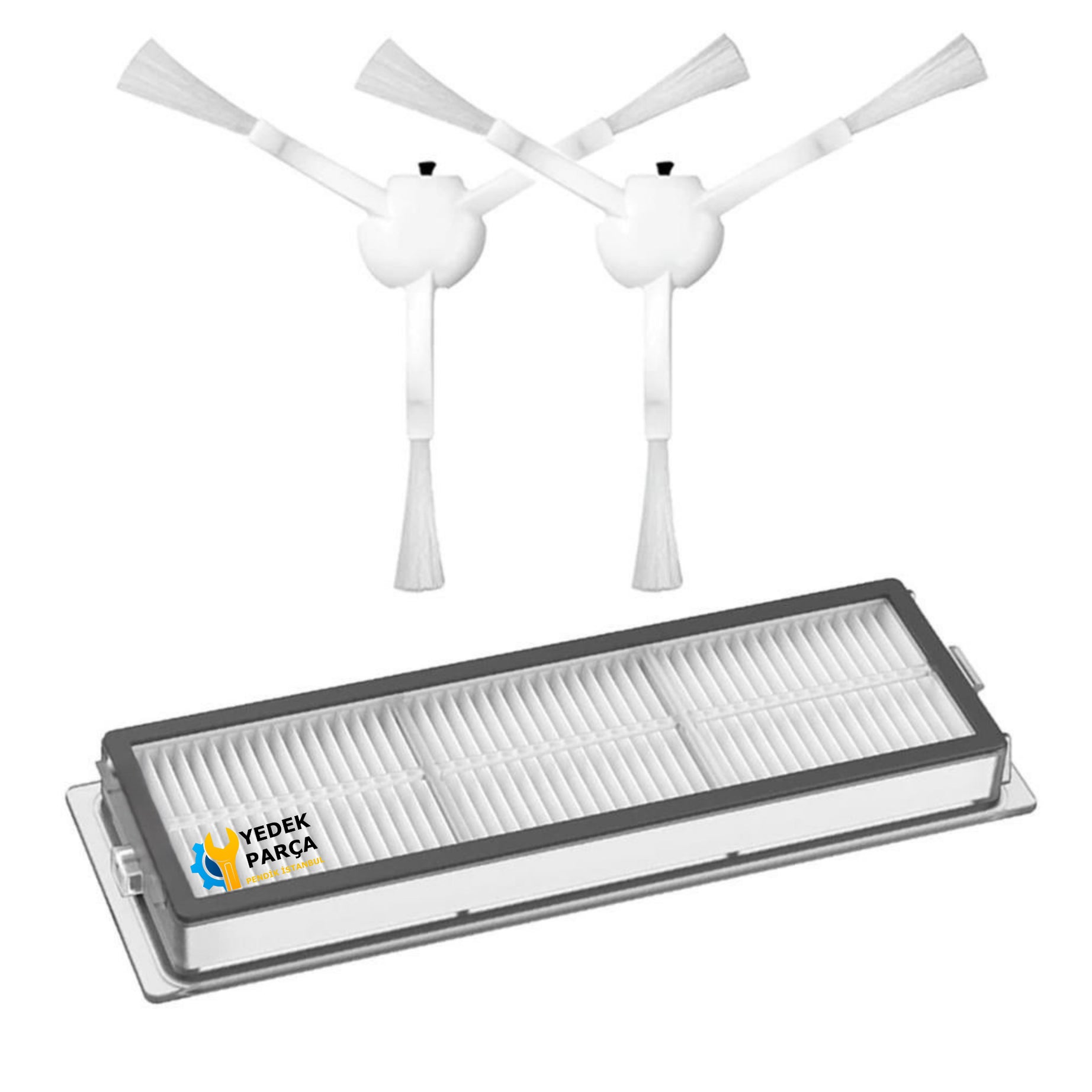 Xiaomi Uyumlu Mijia1C Robot Süpürge Hepa Filtre ve Yan Fırça 2 Adet