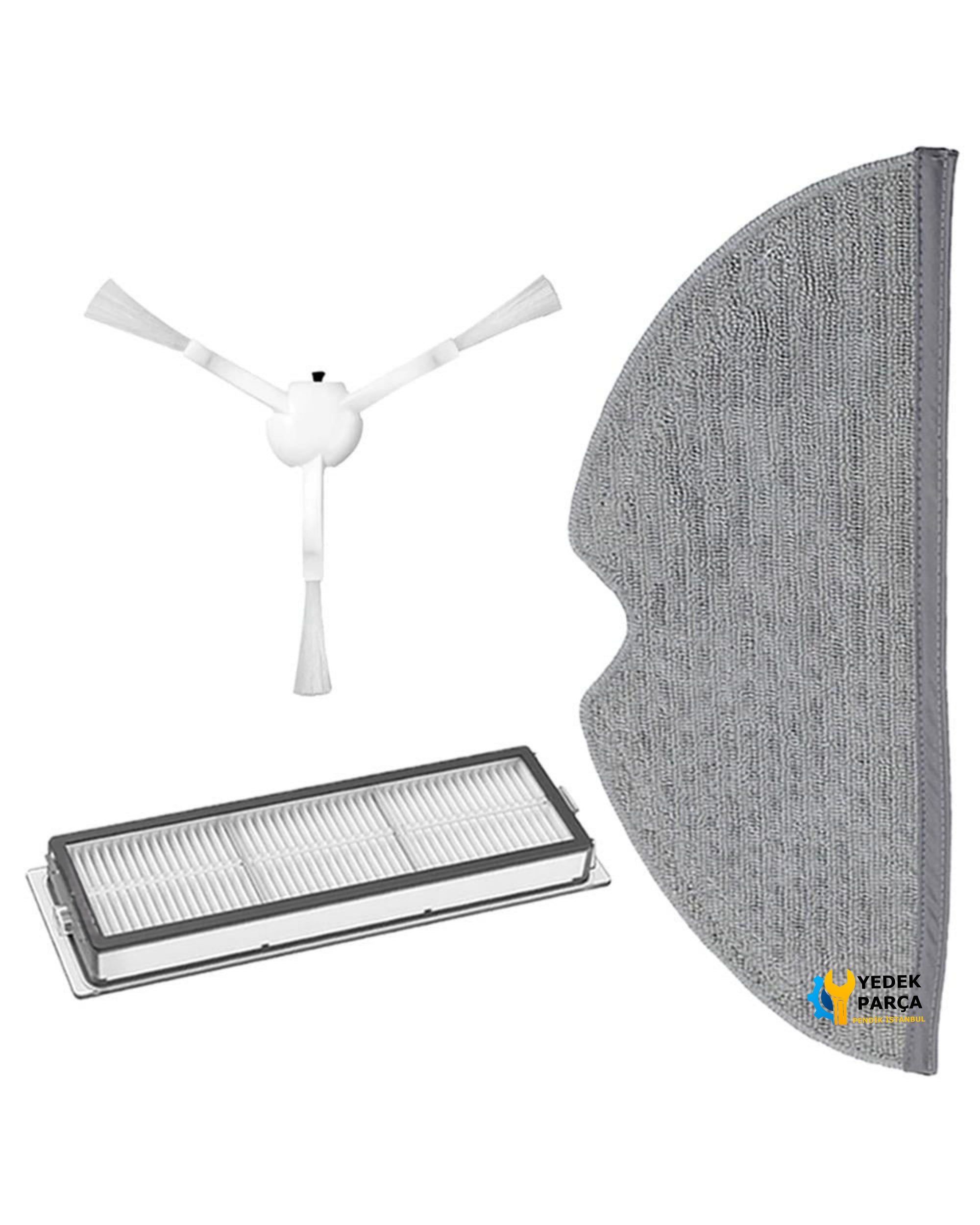 Xiaomi Uyumlu Mi Robot vakum 2 Pro + Robot Süpürge Hepa Filtre Yan Fırça Mop Bez