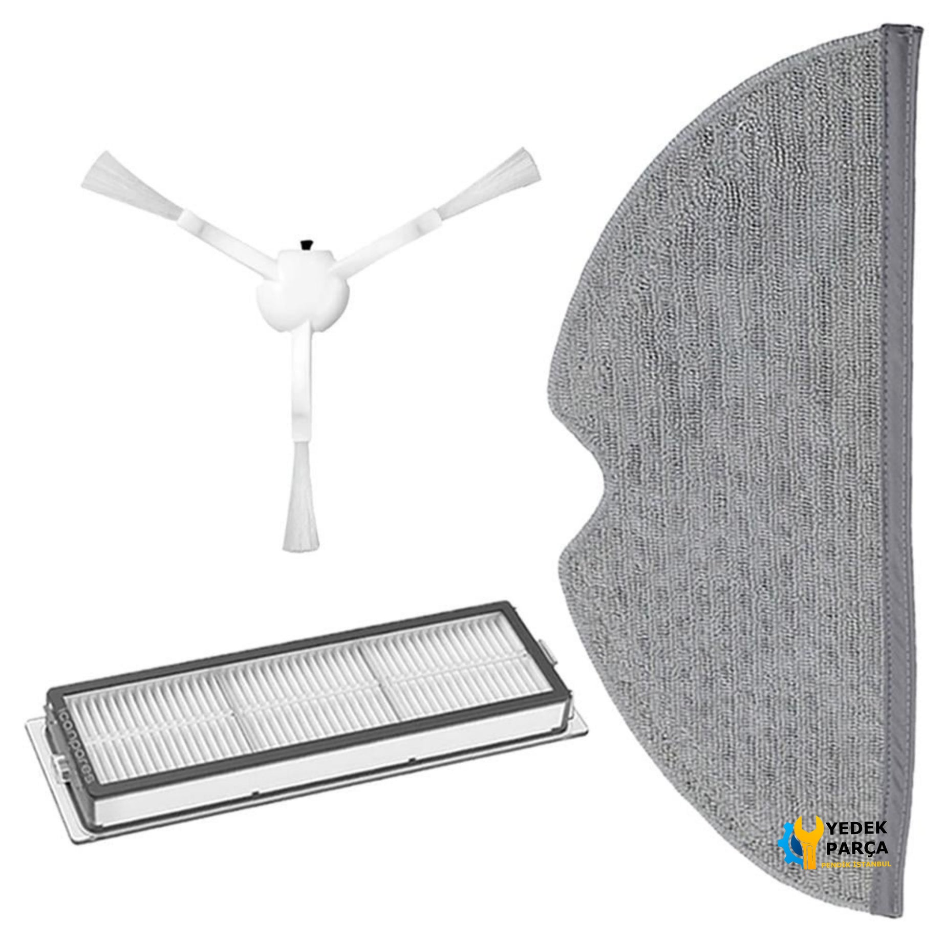 Xiaomi Uyumlu Mijia 2C Robot Süpürge Hepa Filtre Yan Fırça Mop Bez