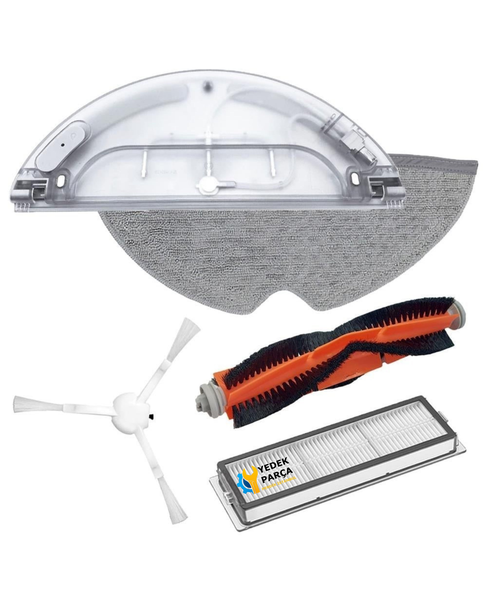 Xiaomi Vacuum Mop 1C ve 2C ile Uyumlu Robot Süpürge 5li Yedek Parça Set