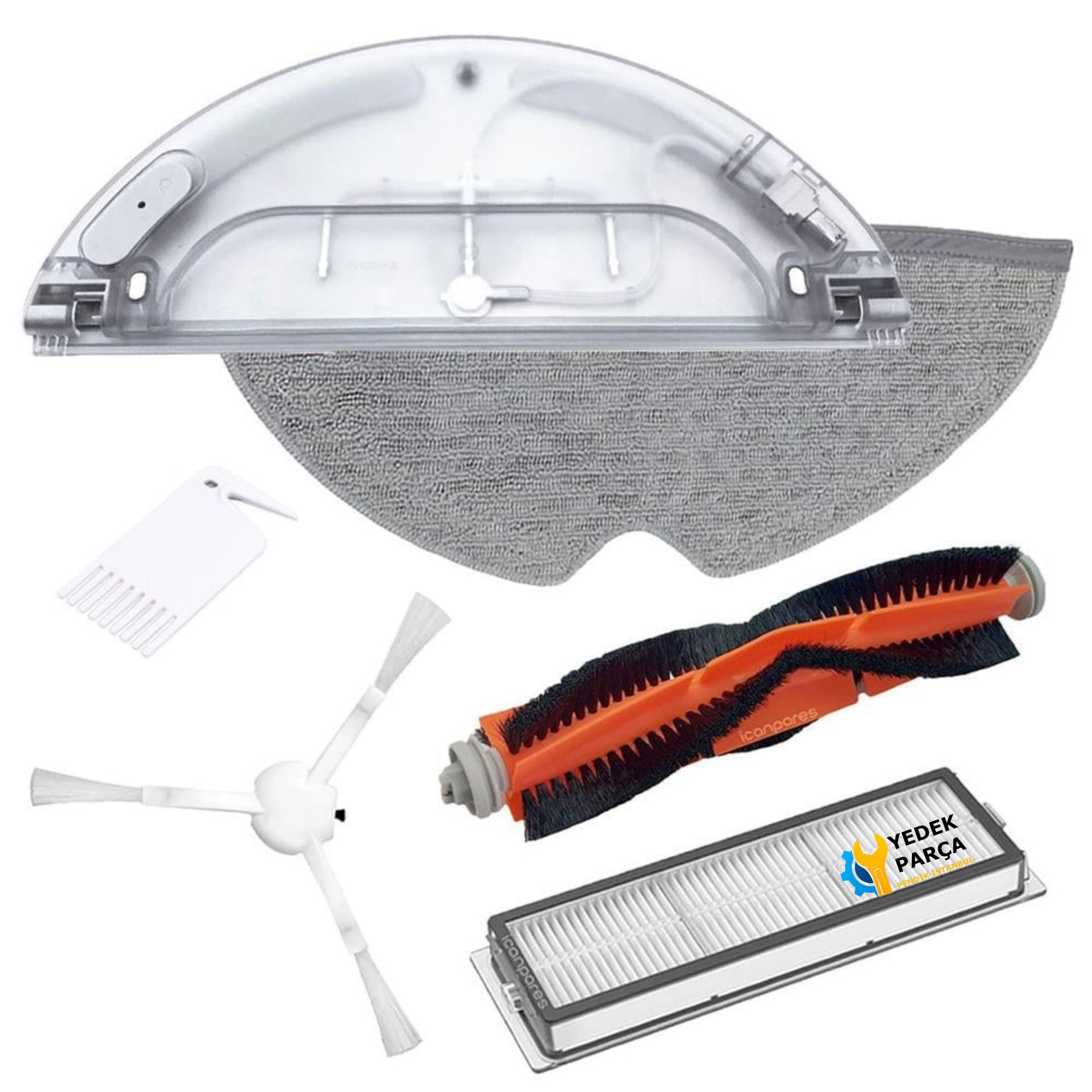 Xiaomi Vacuum Mop 1C ve 2C ile Uyumlu Robot Süpürge 6lı Yedek Parça Set