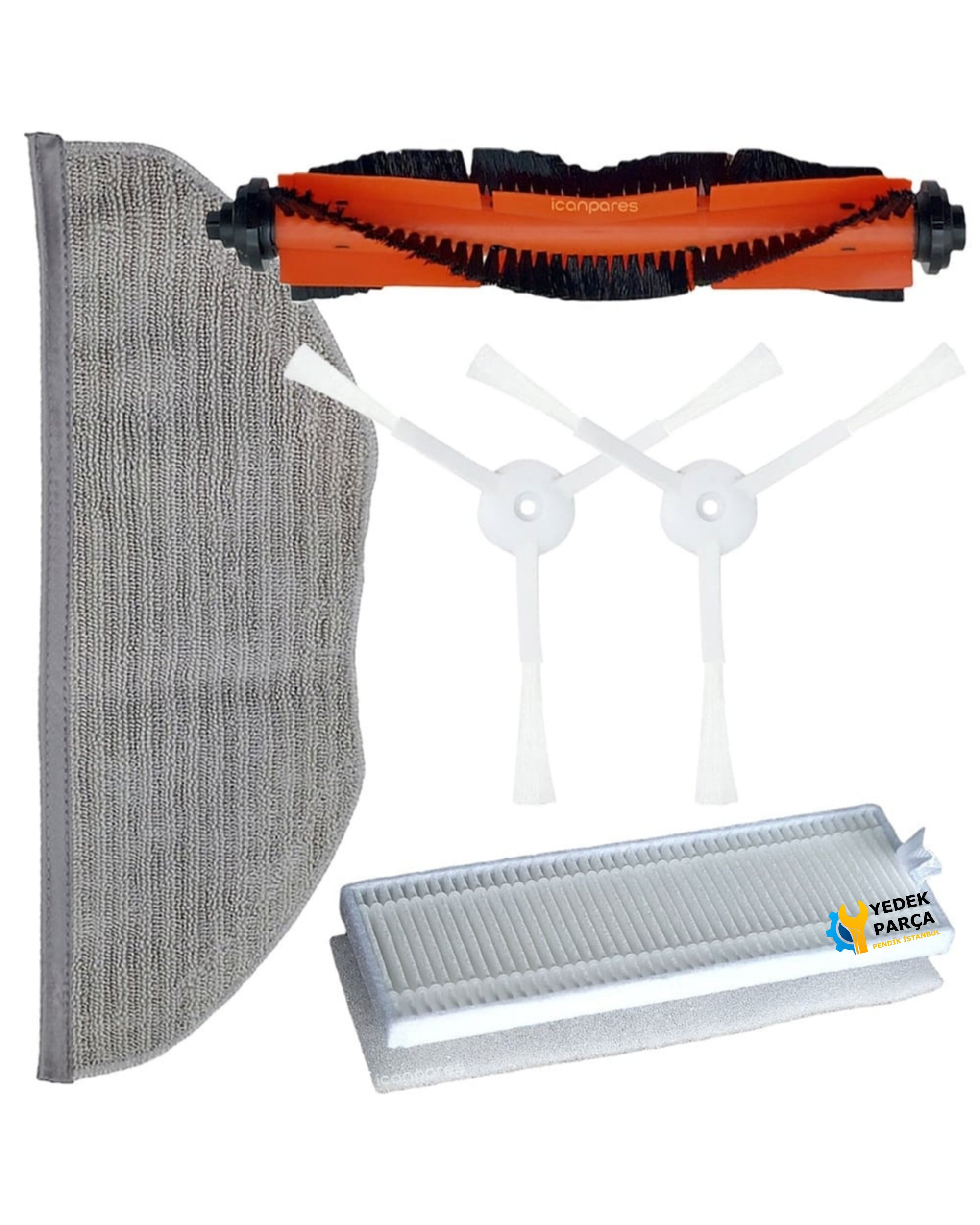 Xiaomi Uyumlu Mijia G1 MJSTG1 Robot Süpürge Ana Rulo Yan Fırça Hepa Filtre Paspas Bezi Tarak