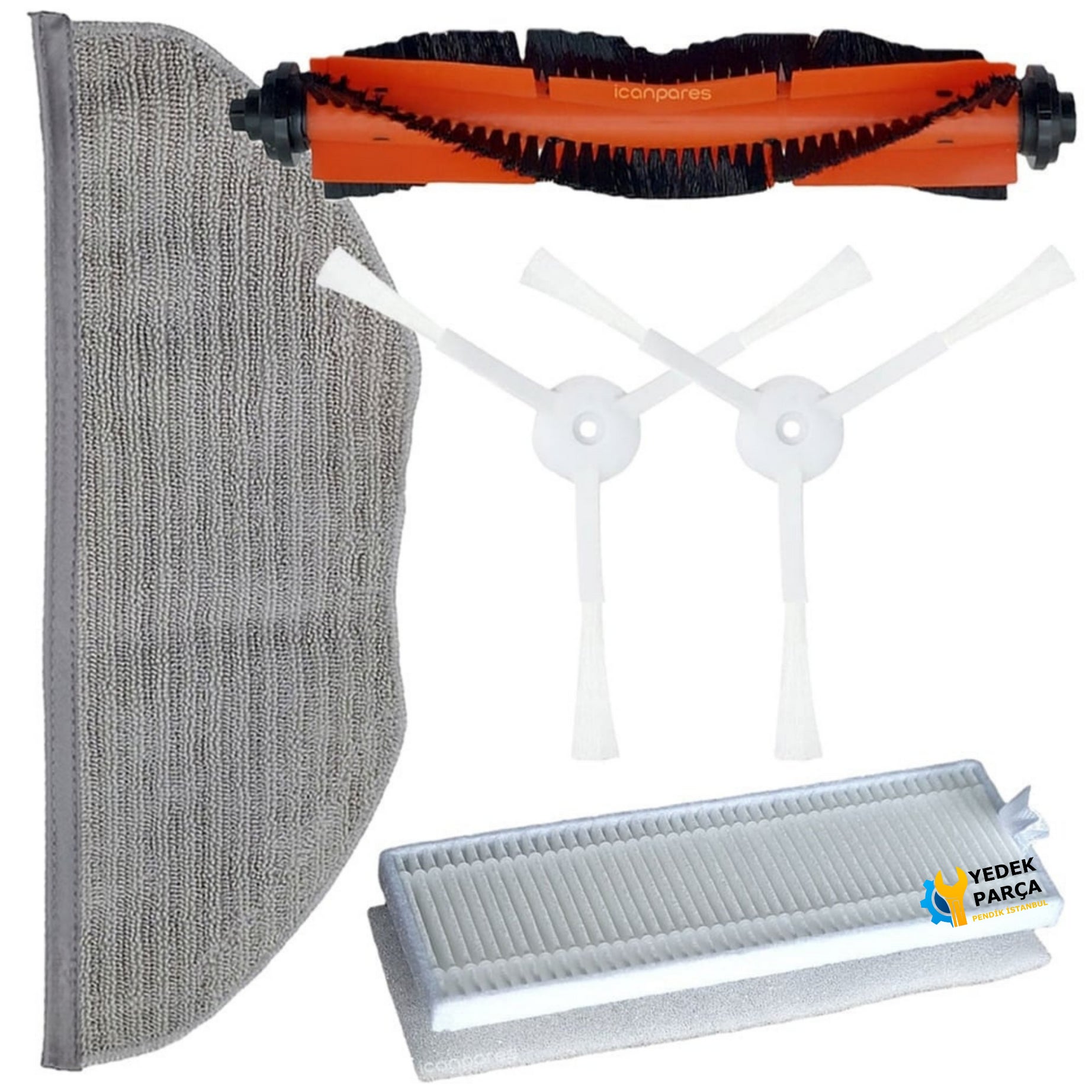 Xiaomi Uyumlu Mijia G1 MJSTG1 Robot Süpürge Ana Rulo Yan Fırça Hepa Filtre Paspas Bezi