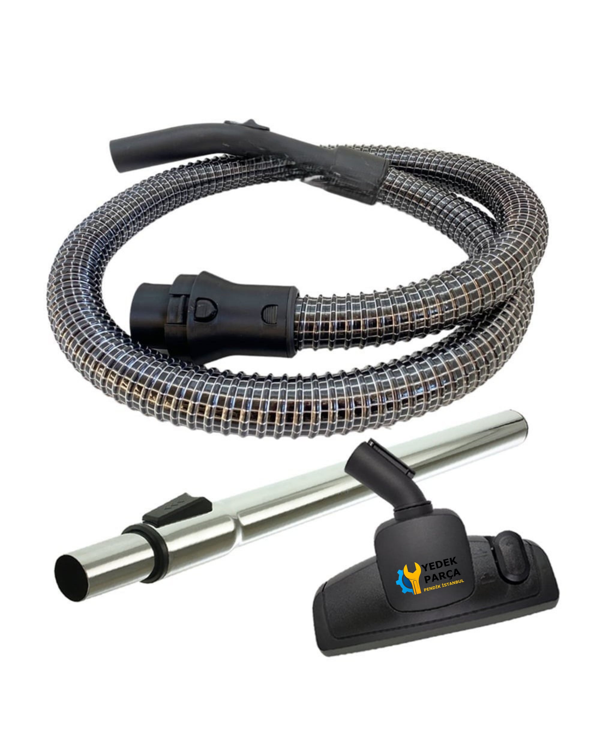 Bosch Uyumlu BSG 82485 Süpürge Çelik Telli Hortumu Başlığı Borusu