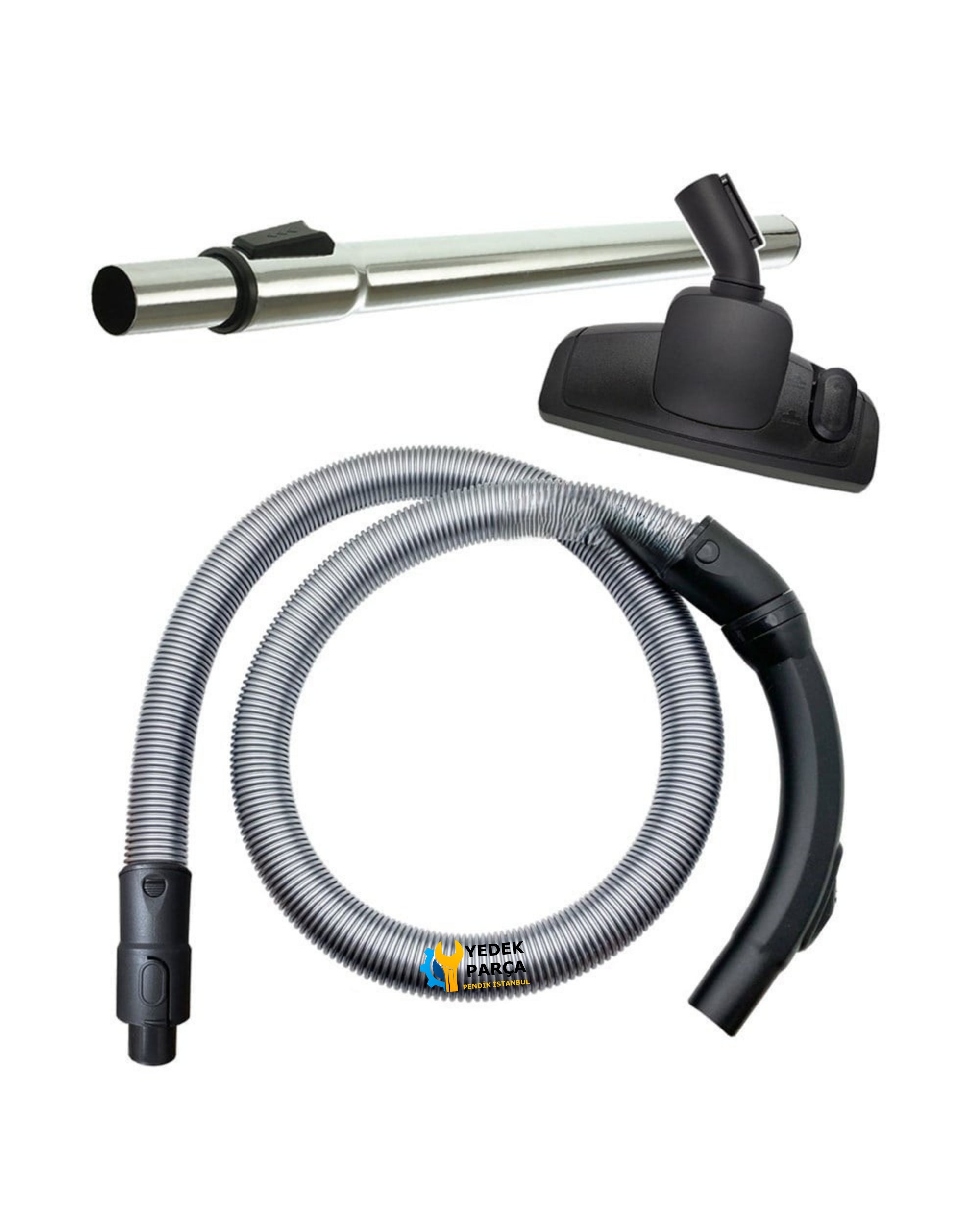 Karaca Uyumlu Toz Torbalı Süpürge Antrasit Dayanıklı Hortumu Başlığı Borusu