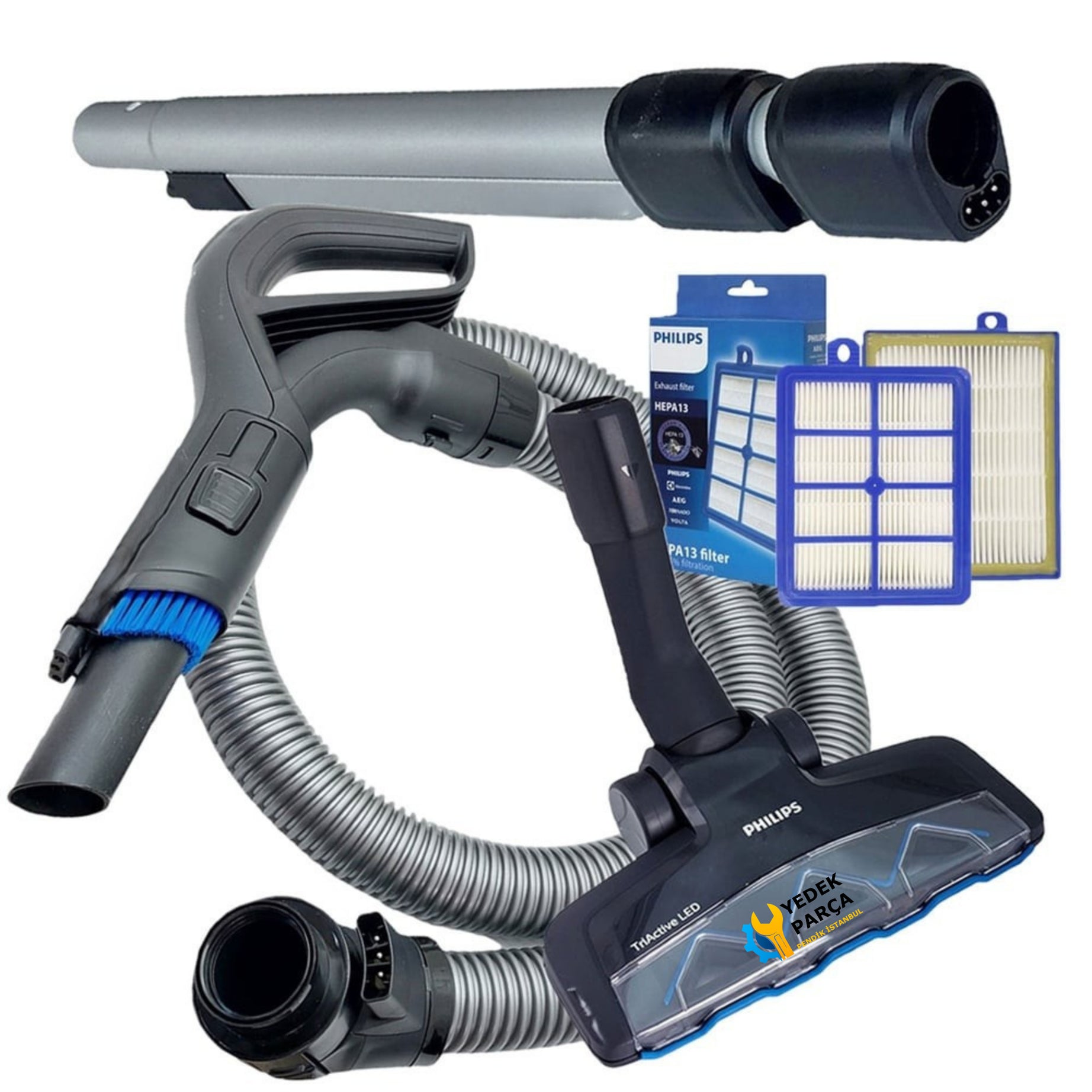 Philips FC 8925 Performer Ultimate Elektrikli Süpürge Hortumu Emici Yer Başlığı Borusu Filtresi