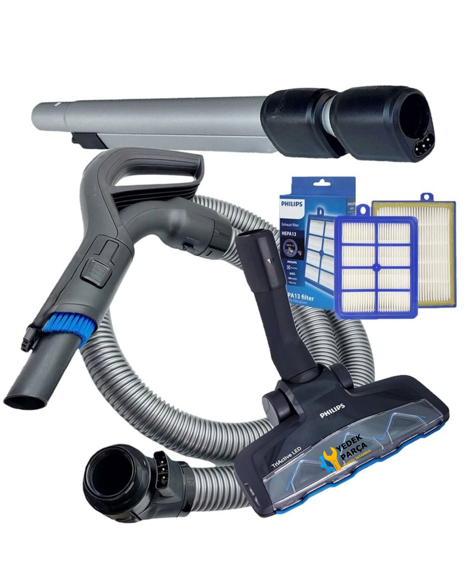 Philips FC 8925 Performer Ultimate Elektrikli Süpürge Hortumu Emici Yer Başlığı Borusu Filtresi