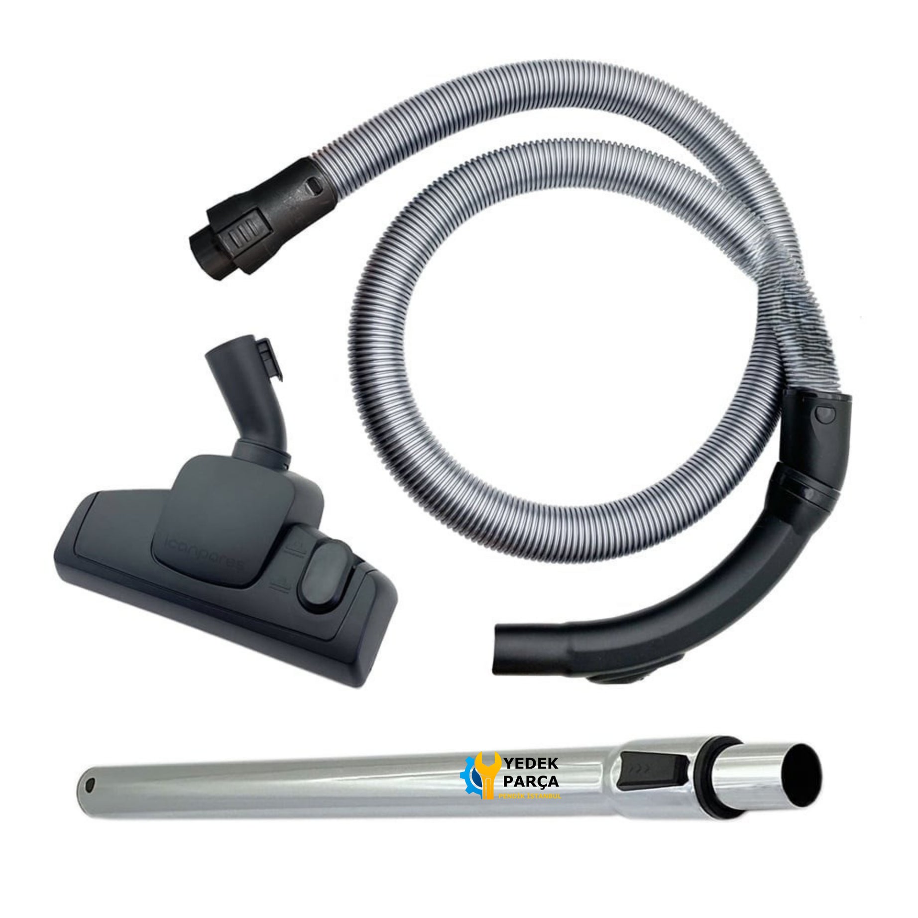 Vestel Uyumlu Targa Watech Süpürge Katlanmaz Dayanıklı Güçlü Hortum Seti