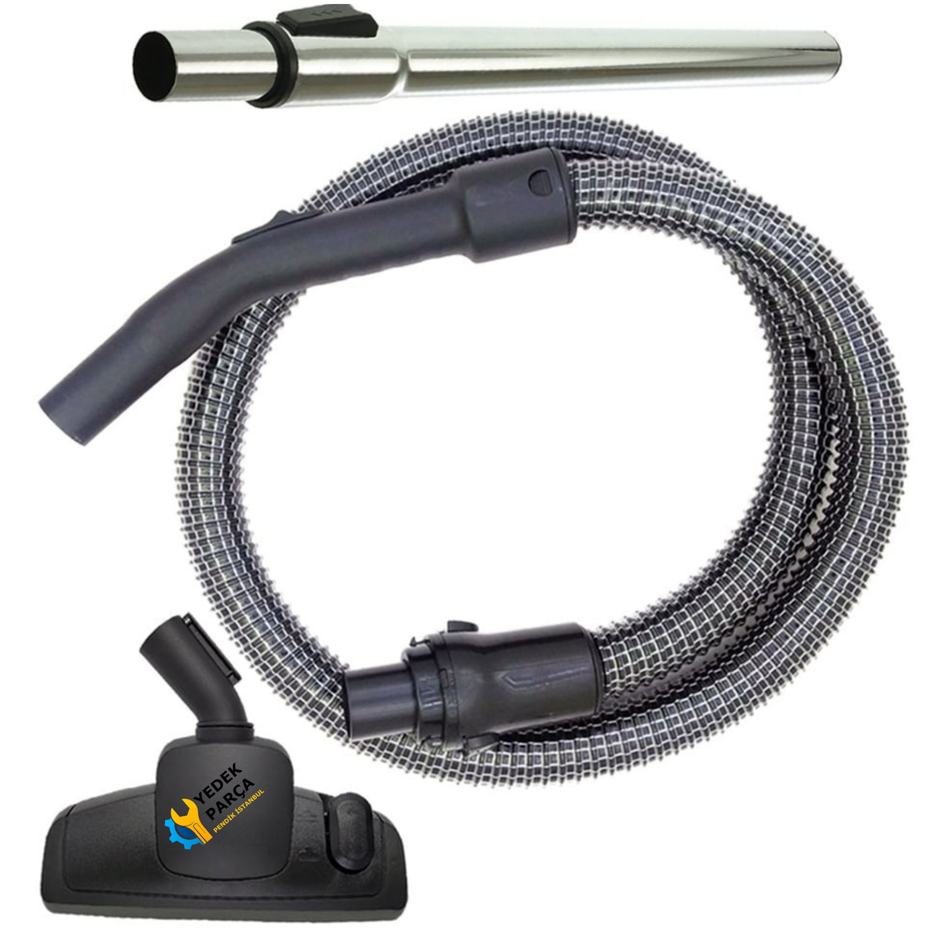 Bluehouse Uyumlu BH 022E Force Elektrikli Süpürge Çelik Telli Hortumu Emici Başlığı Teleskopik Boru