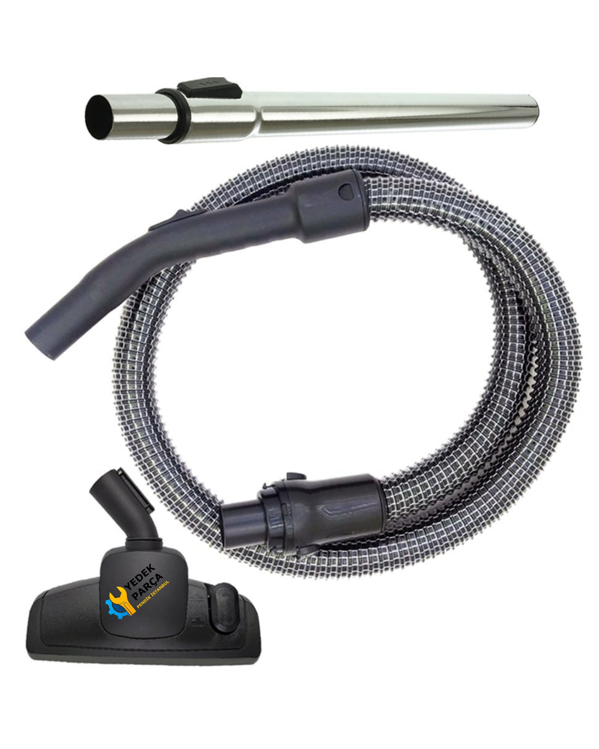 Bluehouse Uyumlu BH 022E Force Elektrikli Süpürge Çelik Telli Hortumu Emici Başlığı Teleskopik Boru