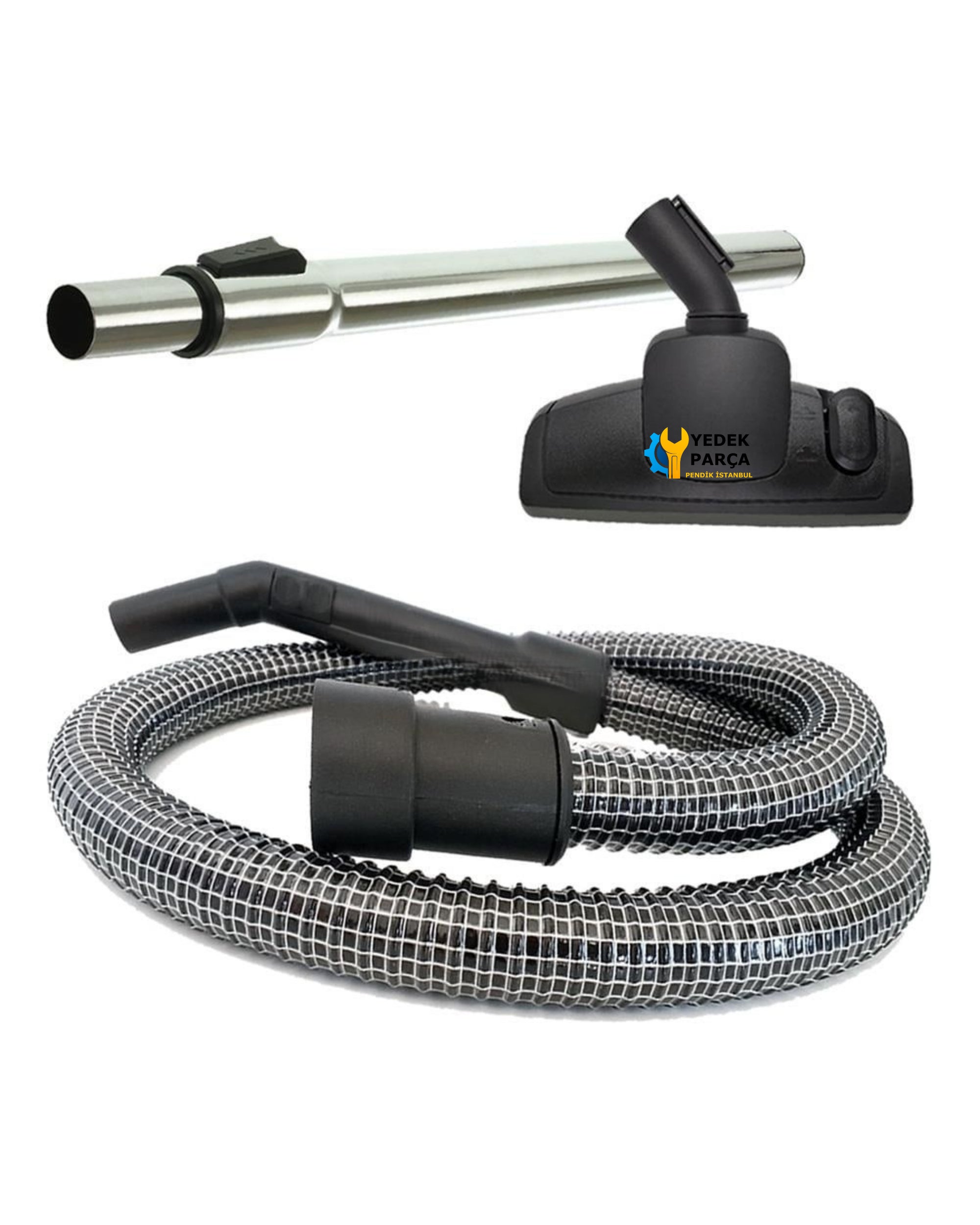 Rowenta Uyumlu RU 205 Clean Master Elektrikli Süpürge Çelik Telli Hortumu Emici Başlık Teleskopik Boru