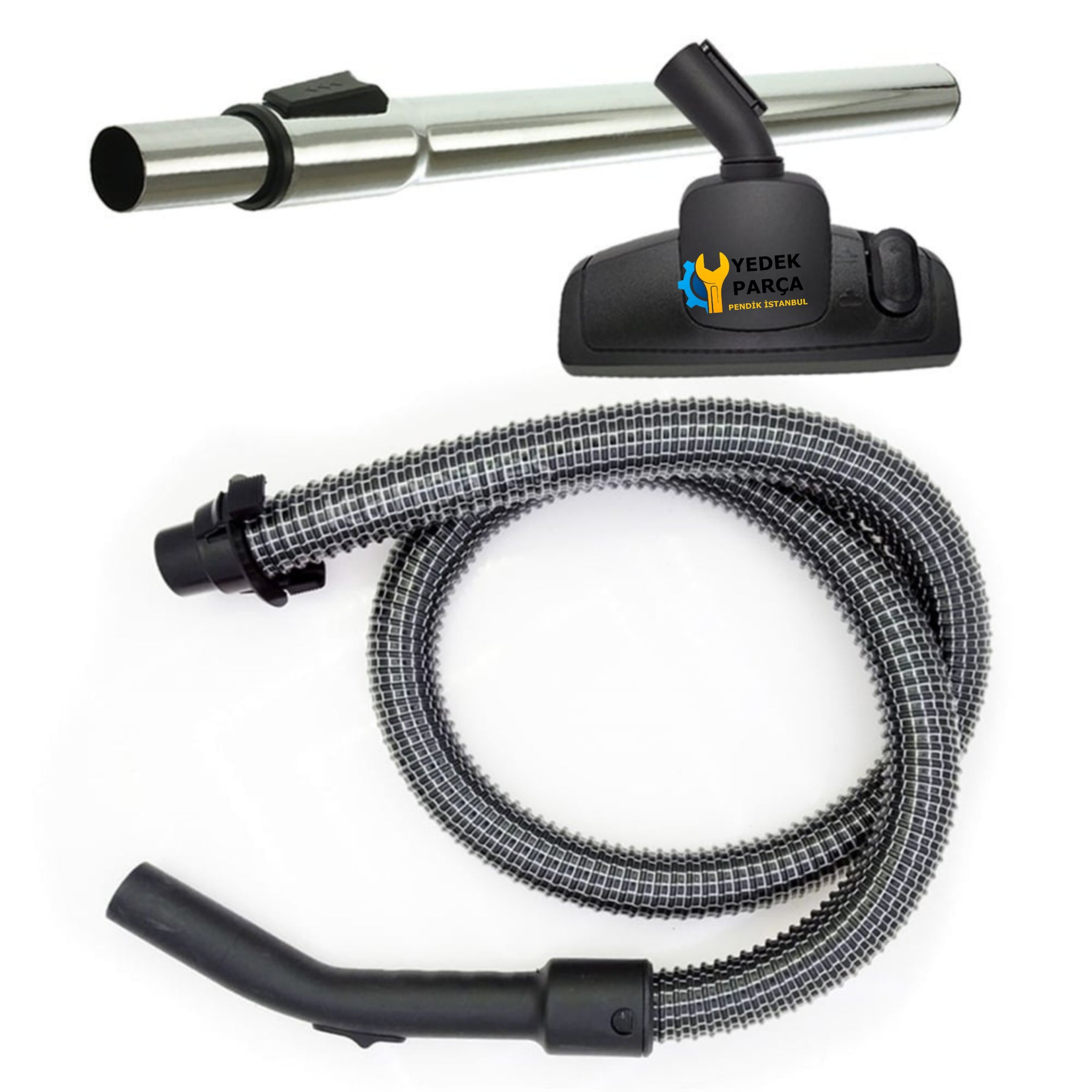 Samsung Uyumlu SC 4110 Süpürge Çelik Telli Hortumu Emici Yer Başlığı Boru