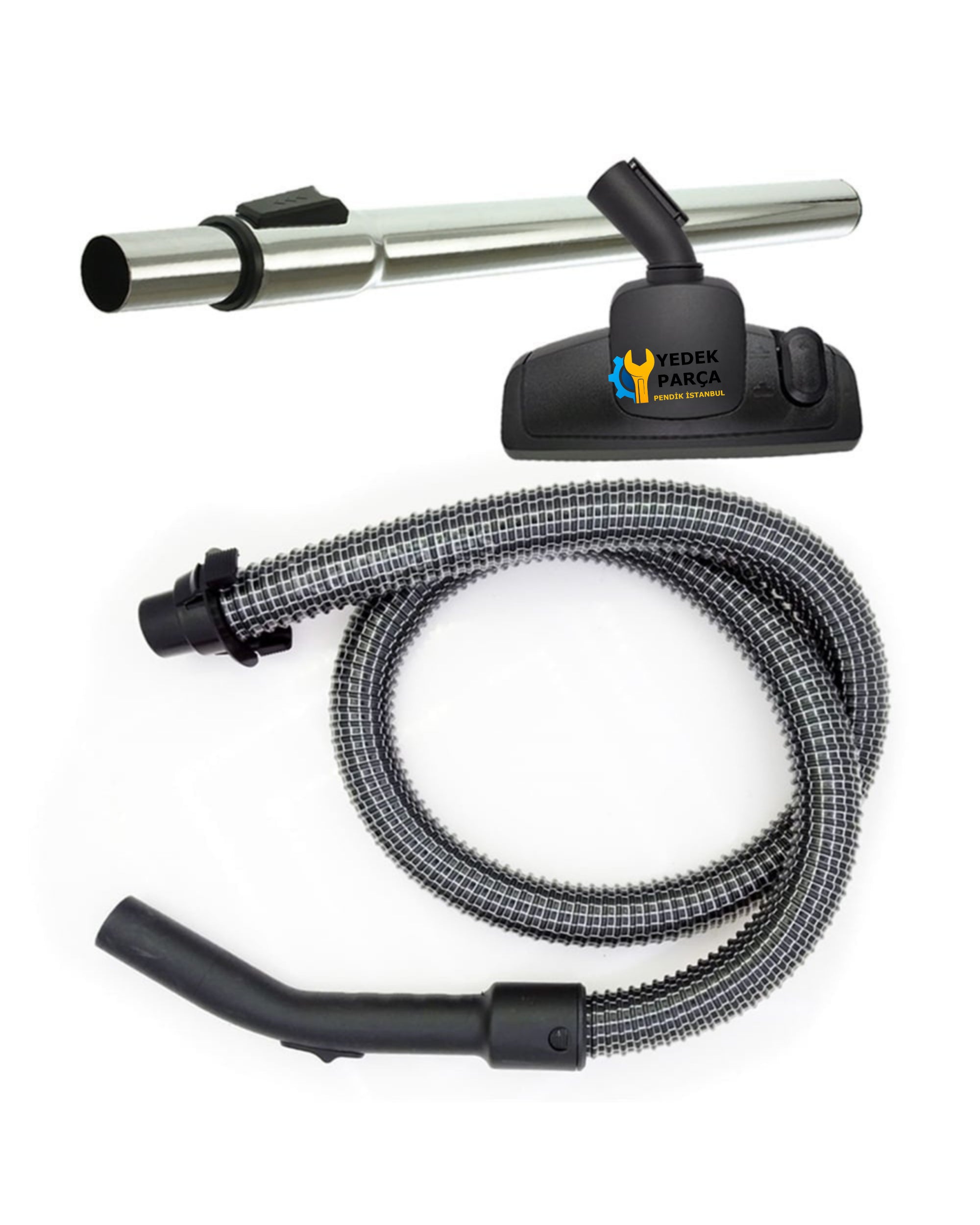 Samsung Uyumlu SC 4110 Süpürge Çelik Telli Hortumu Emici Yer Başlığı Boru