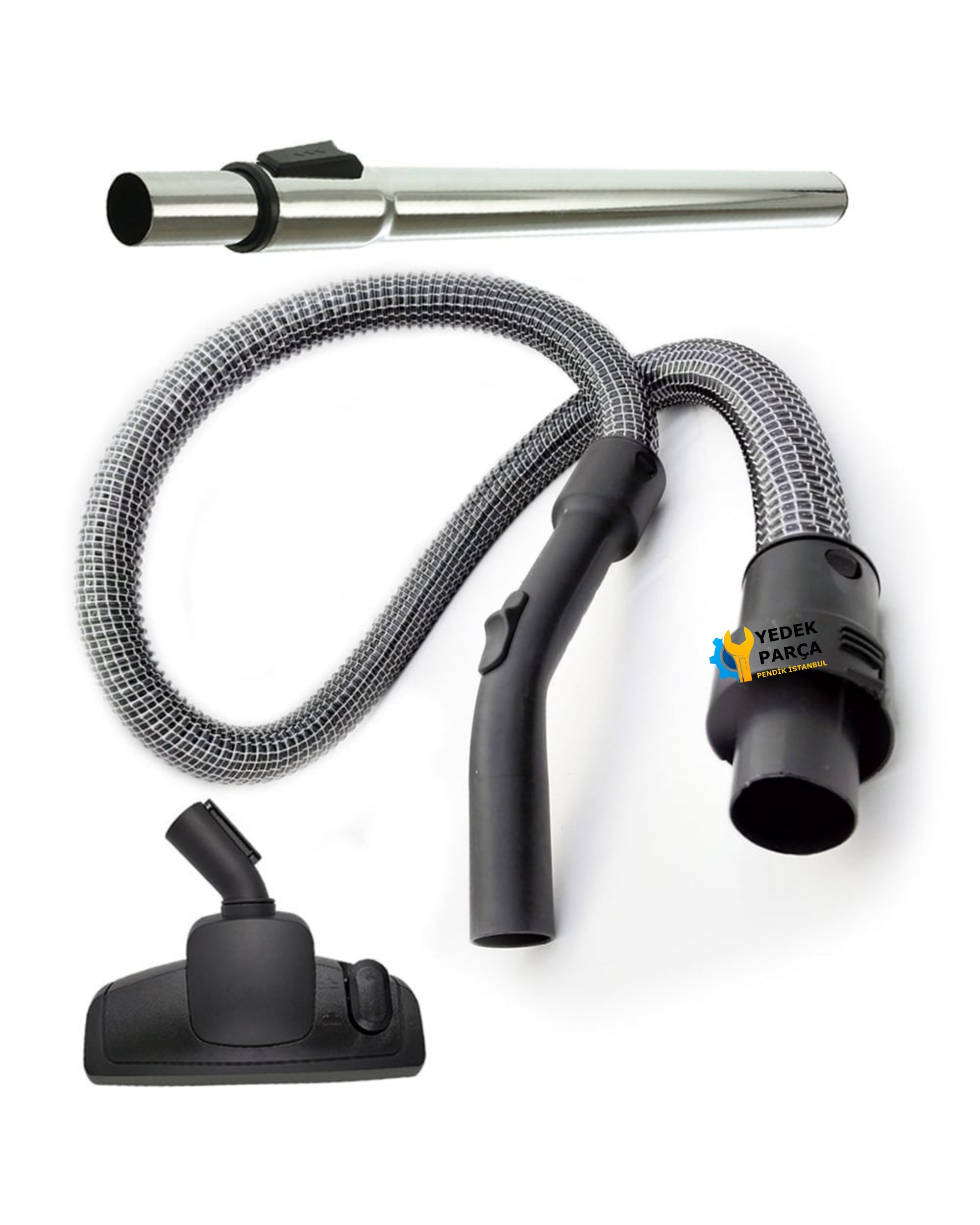 Hoover Uyumlu TTE 2303 Telios Plus Elektrikli Süpürge Çelik Telli Hortumu Teleskopik Boru Emici Yer Başlığı