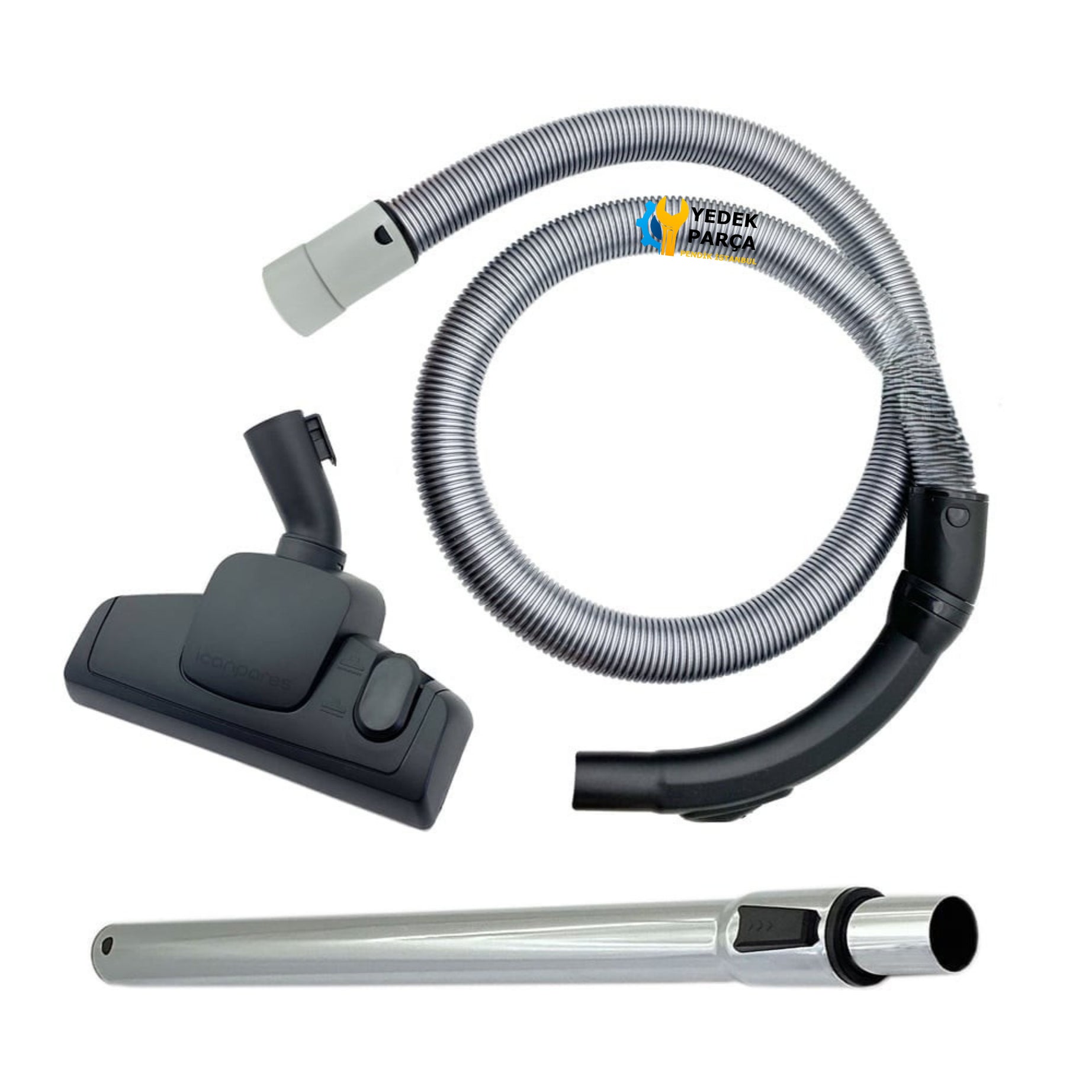 Arçelik Uyumlu S 6920 Süpürge Katlanmaz Dayanıklı Güçlü Hortumu Seti