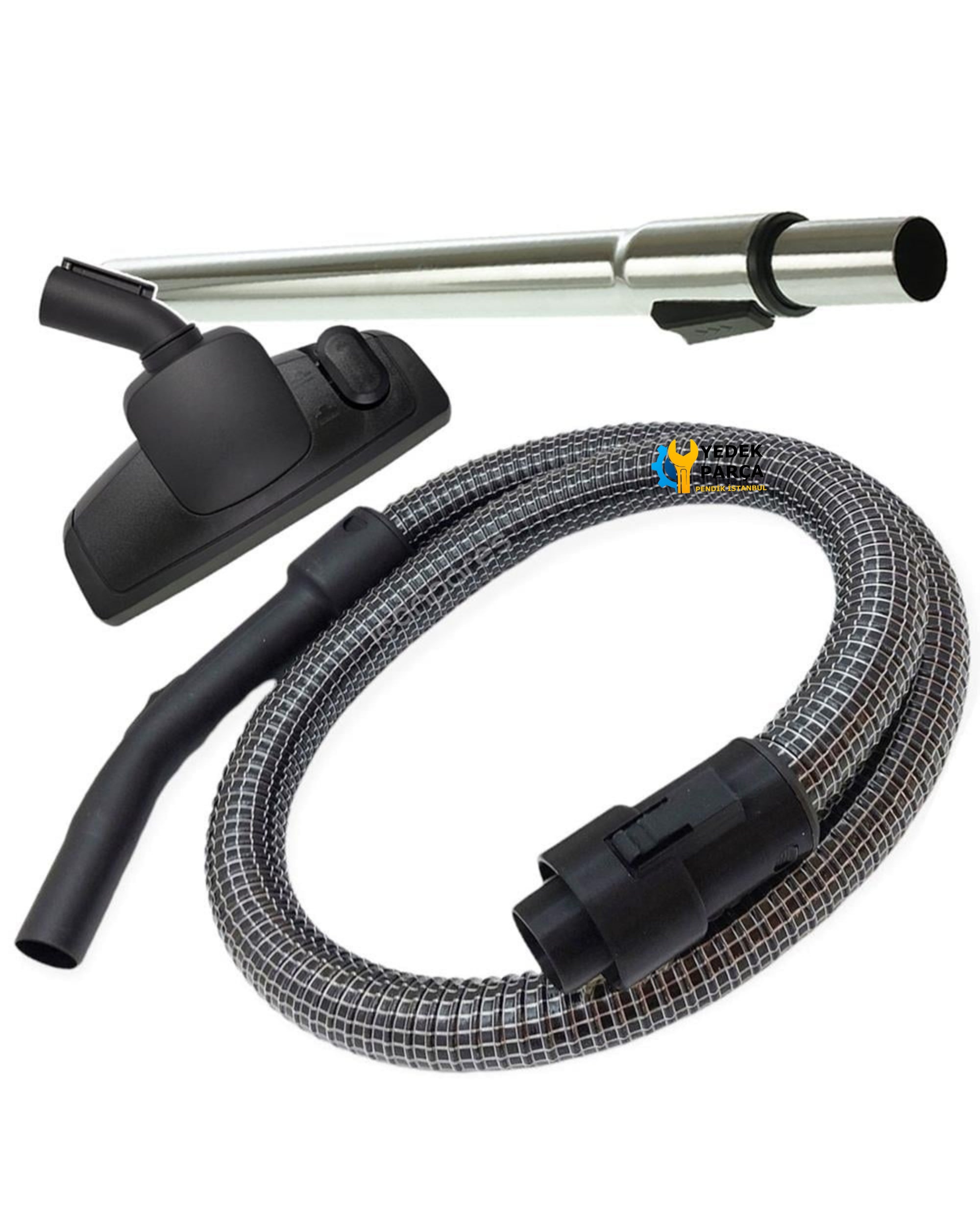 Arçelik Uyumlu S 4312 Aqualogic Elektrikli Süpürge Çelik Telli Hortumu Emici Yer Başlığı Teleskopik Boru