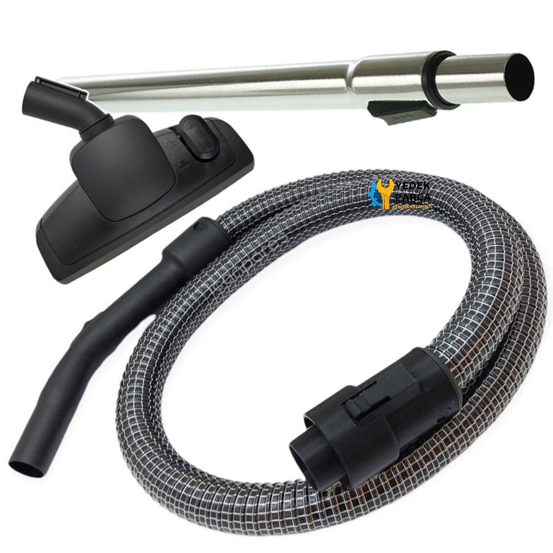 Arçelik Uyumlu S 7500 Elektrikli Süpürge Çelik Telli Hortumu Emici Yer Başlığı Teleskopik Boru