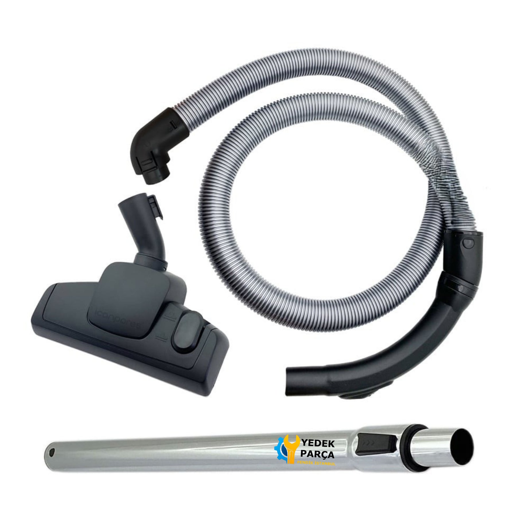 Vestel Uyumlu Vivo 1500 Süpürge Katlanmaz Dayanıklı Güçlü Hortumu Seti