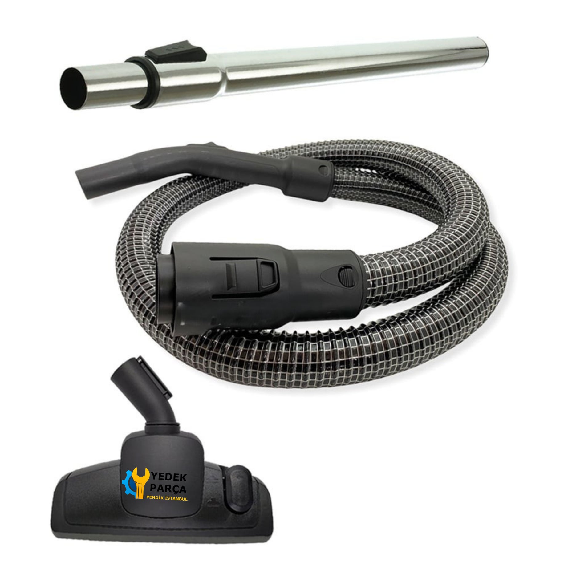 Vestel Uyumlu Lodos H8000 Süpürge Çelik Telli Hortumu Emici Başlığı Boru