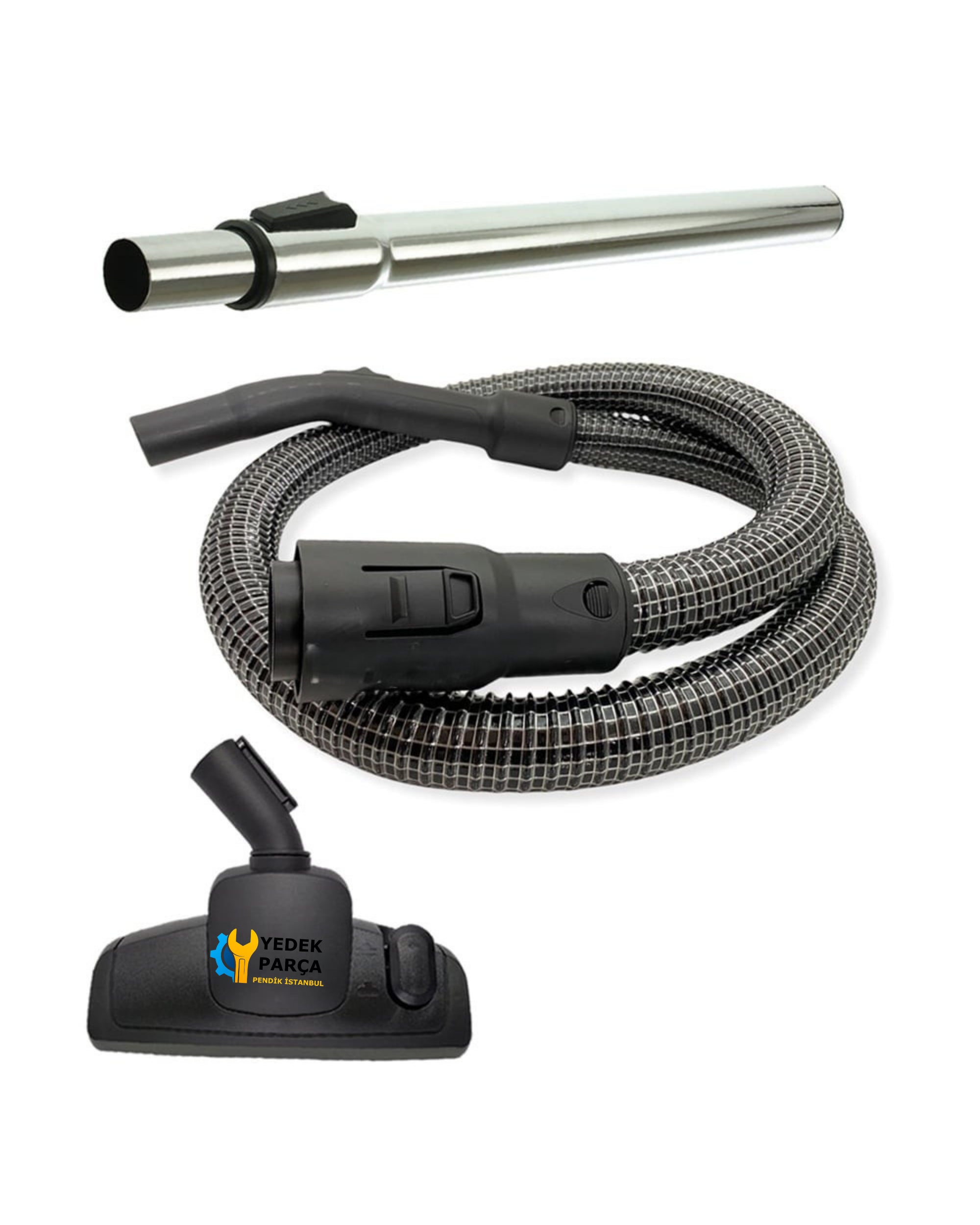 Vestel Uyumlu Lodos H8000 Süpürge Çelik Telli Hortumu Emici Başlığı Boru