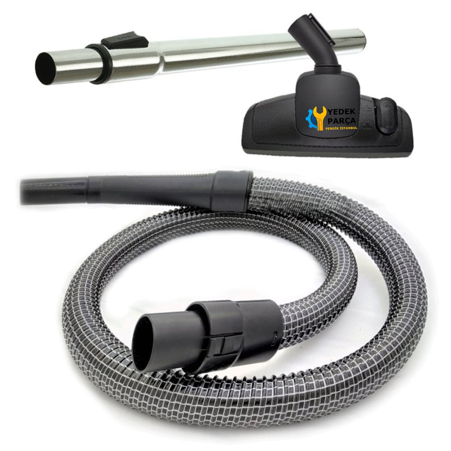 Conti Uyumlu VC 470 Aqua Master Plus Elektrikli Süpürge Çelik Telli Hortumu Emici Aparatı Teleskopik Boru