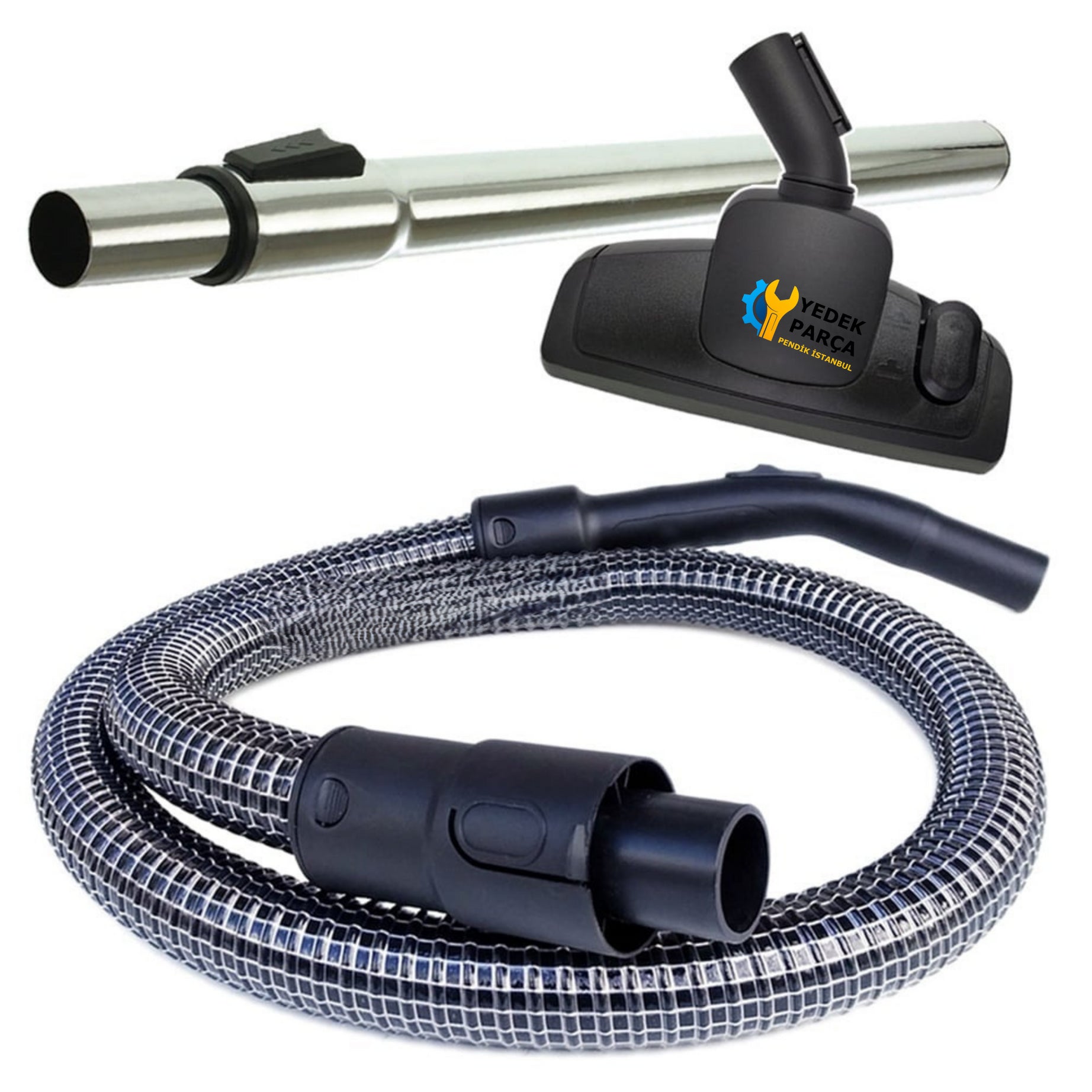 Fakir Uyumlu BS 120 Süpürge Çelik Telli Hortumu Başlığı Borusu