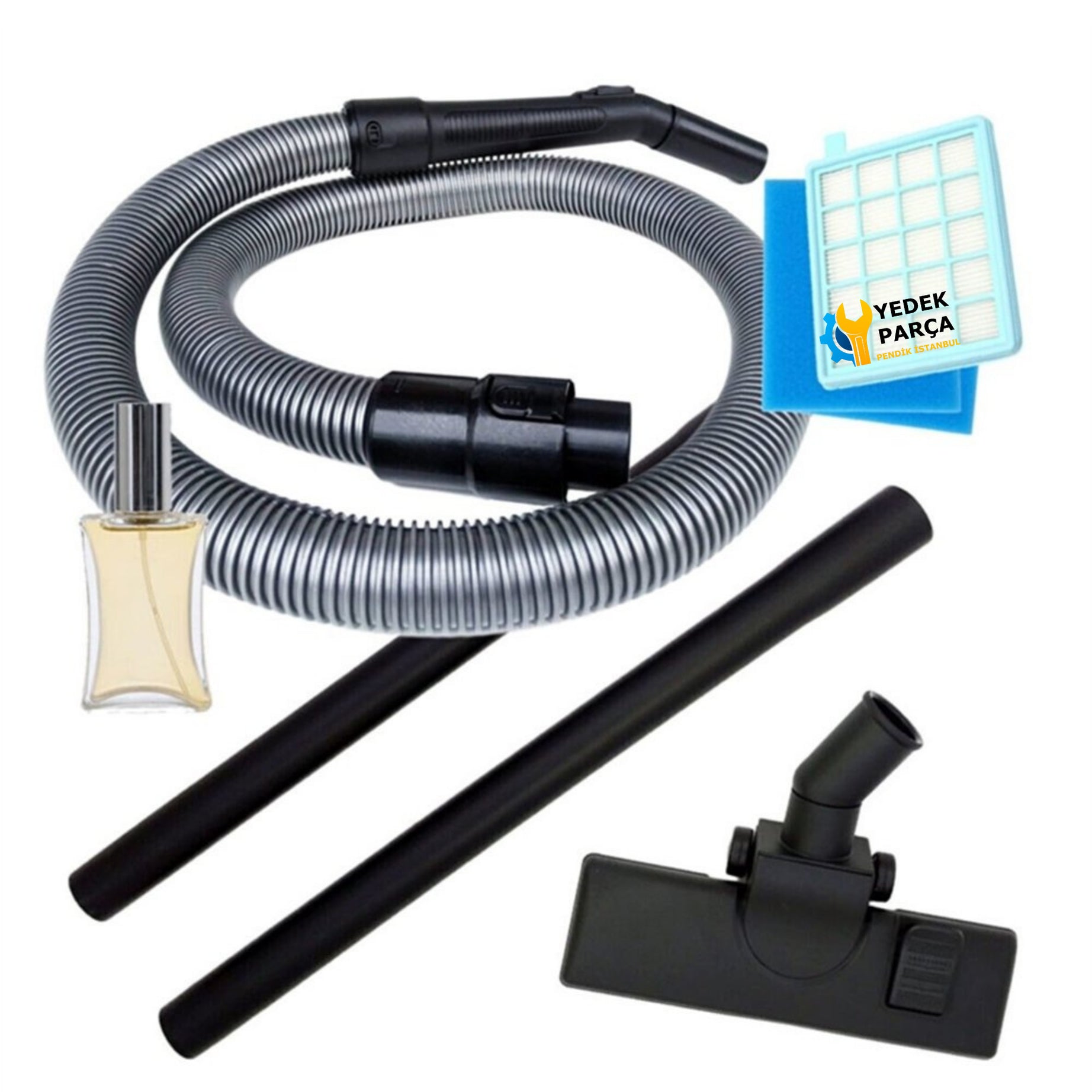 Philips Uyumlu FC 8672 PowerPro Active Hortumu Başlık PlsBoru Filtre Set Hediyeli