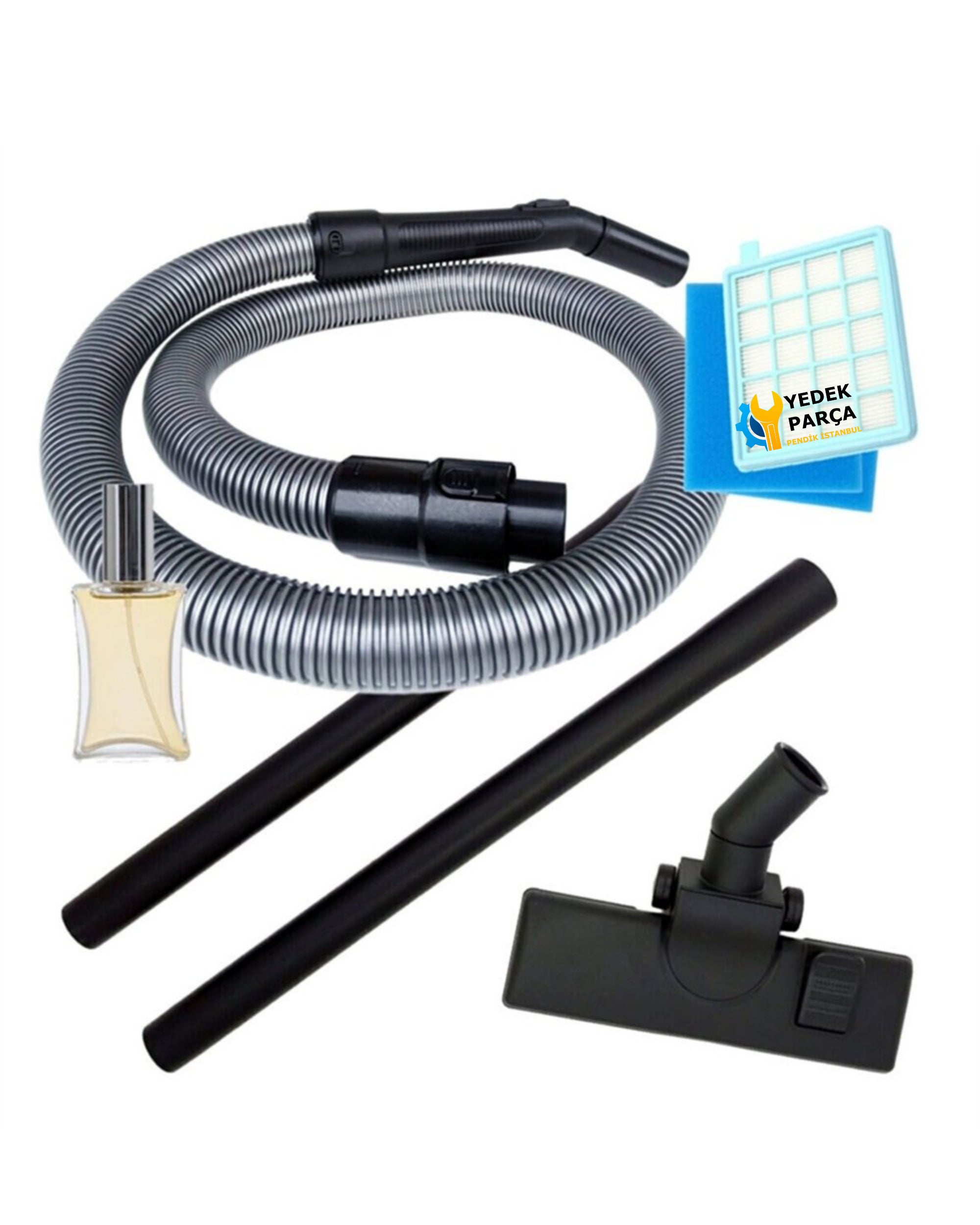 Philips Uyumlu FC 9532 PowerPro Active Hortumu Başlık PlsBoru Filtre Set Hediyeli