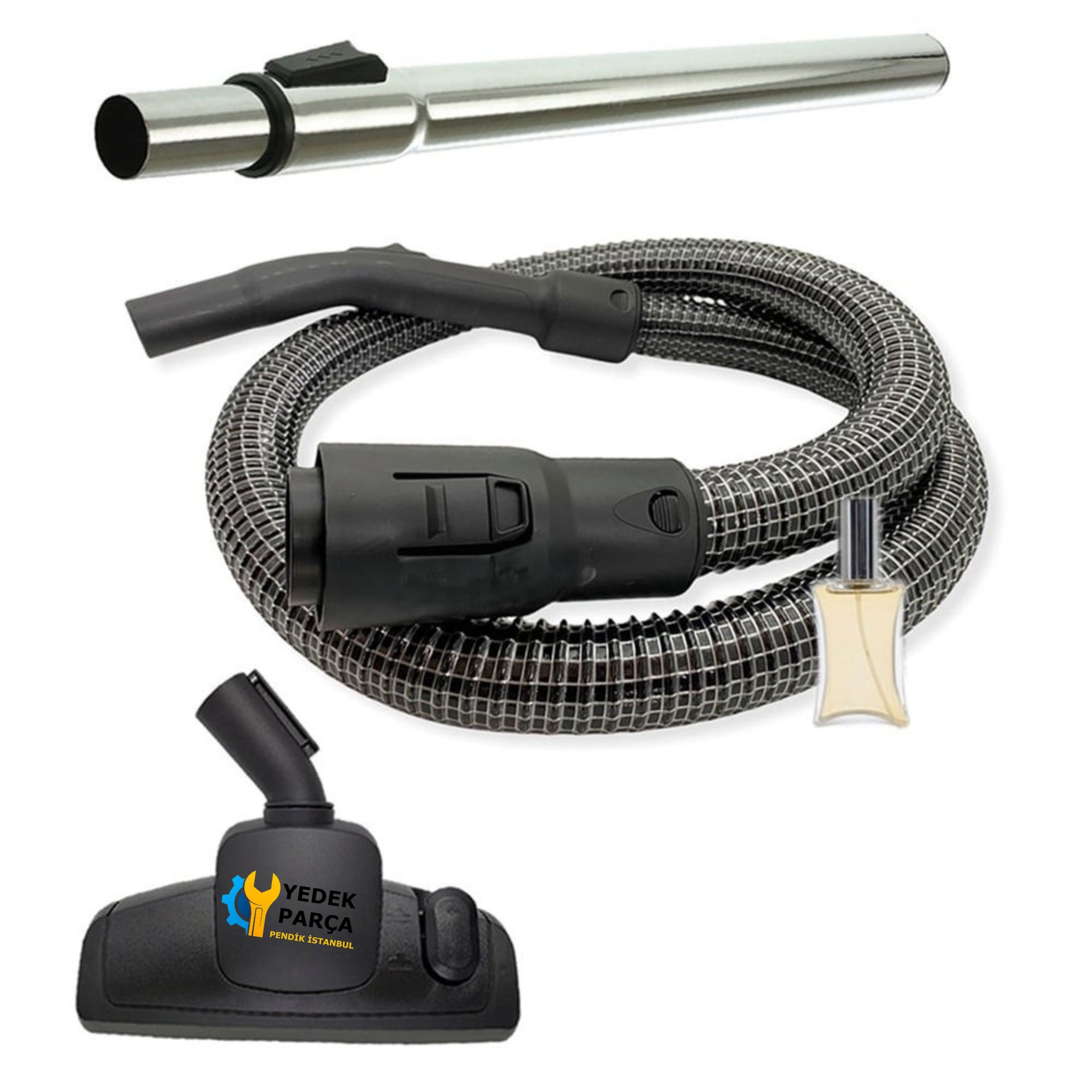 Samsung Uyumlu VC07R302MVB Süpürge Çelik Telli Hortumu Emici Başlığı Boru Hediyeli