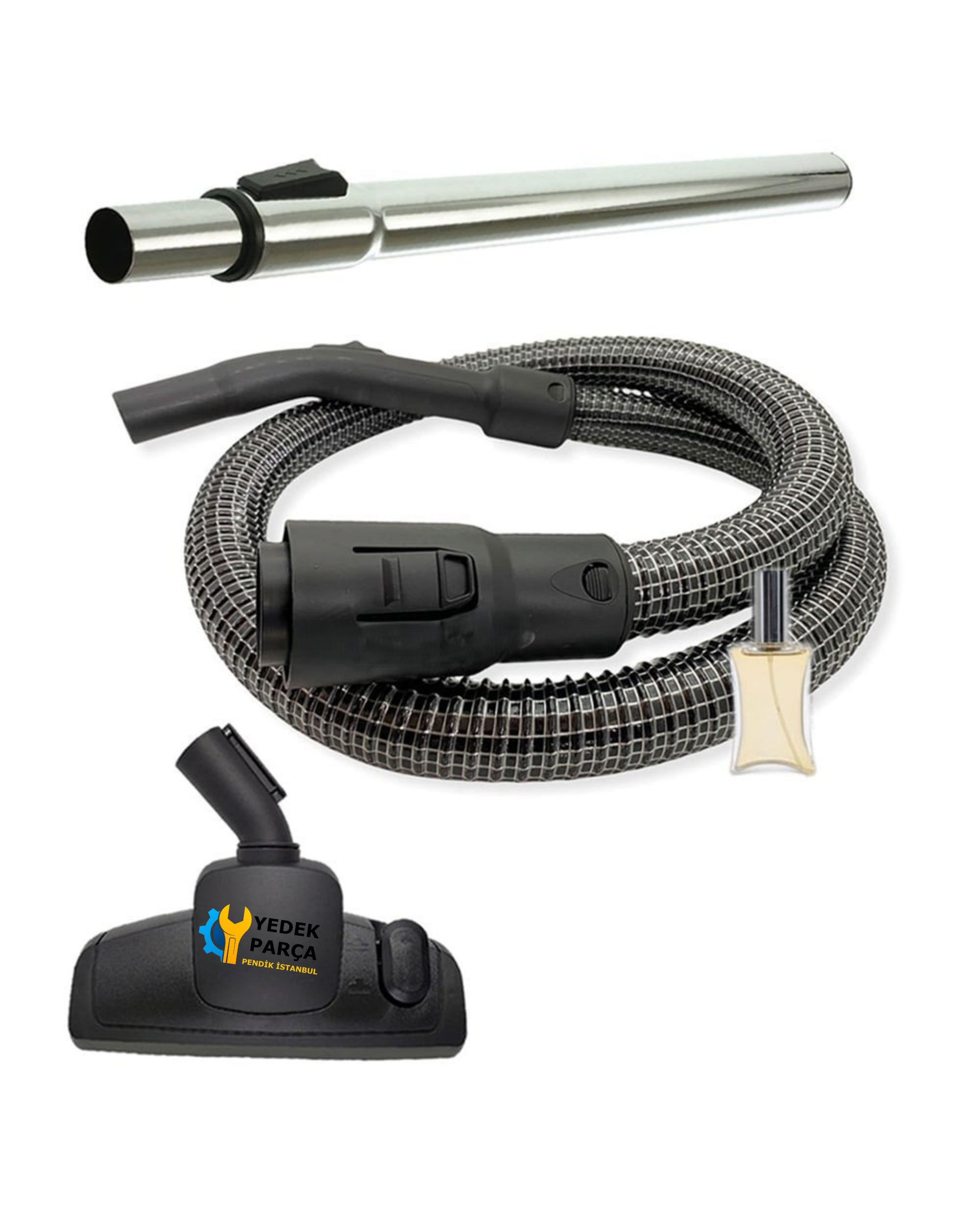 Samsung Uyumlu VC07R302MVP Süpürge Çelik Telli Hortumu Emici Başlığı Boru Hediyeli