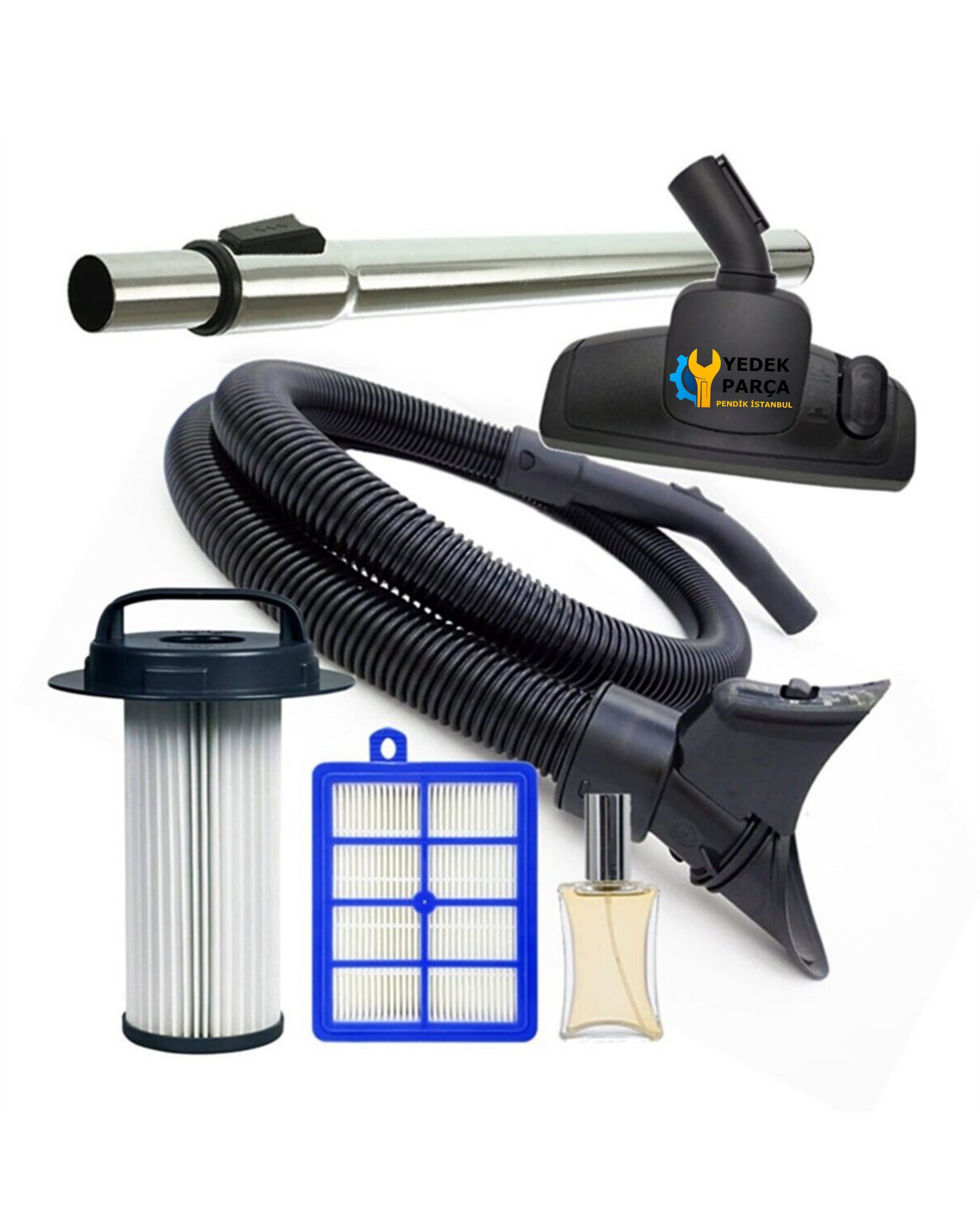 Philips Uyumlu FC 9206 Marathon Süpürge Hortumu Başlığı Boru Filtre Seti Hediyeli