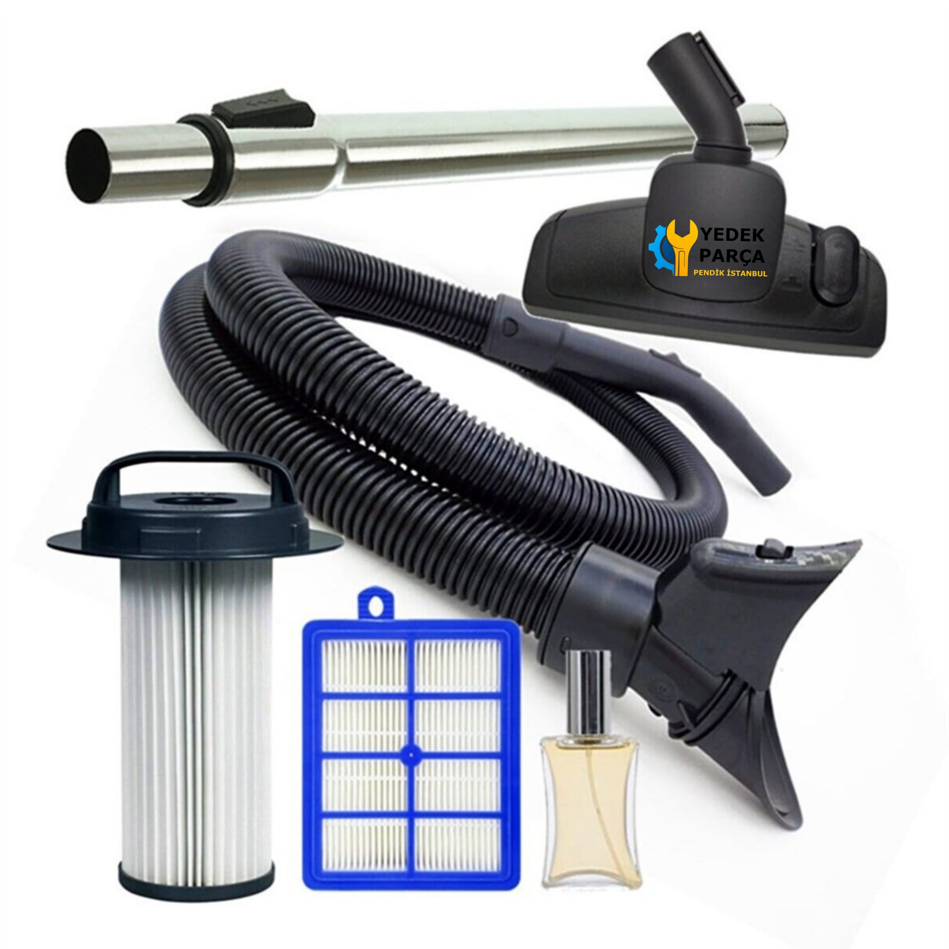 Philips Uyumlu FC 9211 Marathon Süpürge Hortumu Başlığı Boru Filtre Seti Hediyeli