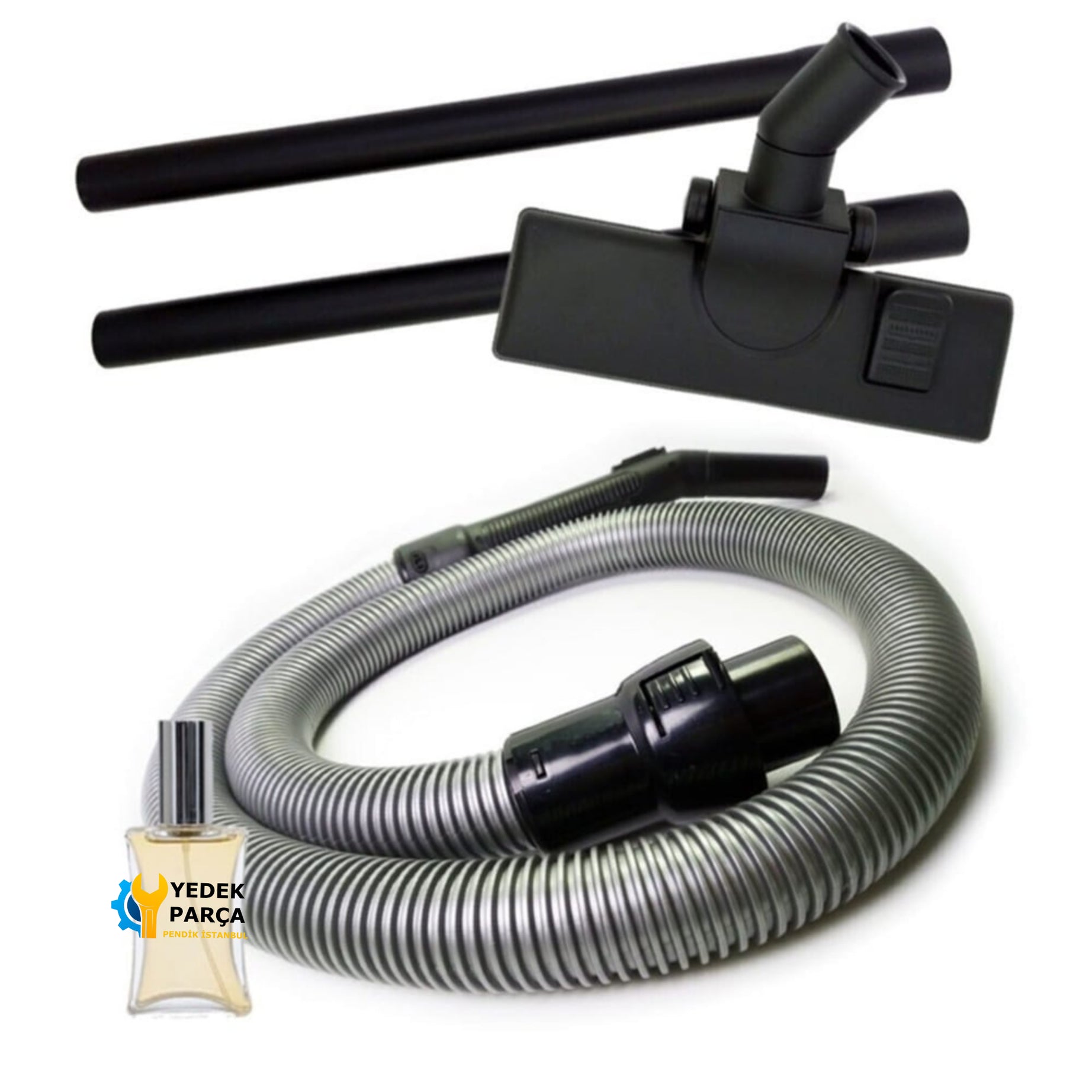 Electrolux Uyumlu Ergoeasy ZTI 7610 - 7671 Elektrikli Süpürge Hortumu Emici Yer Başlığı Plastik Boru Hediyeli